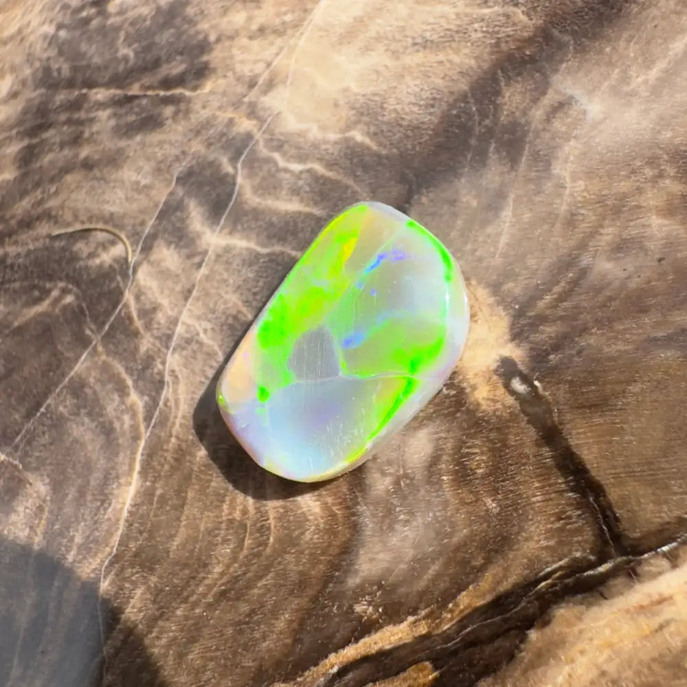 Iridescent opal gemstone.