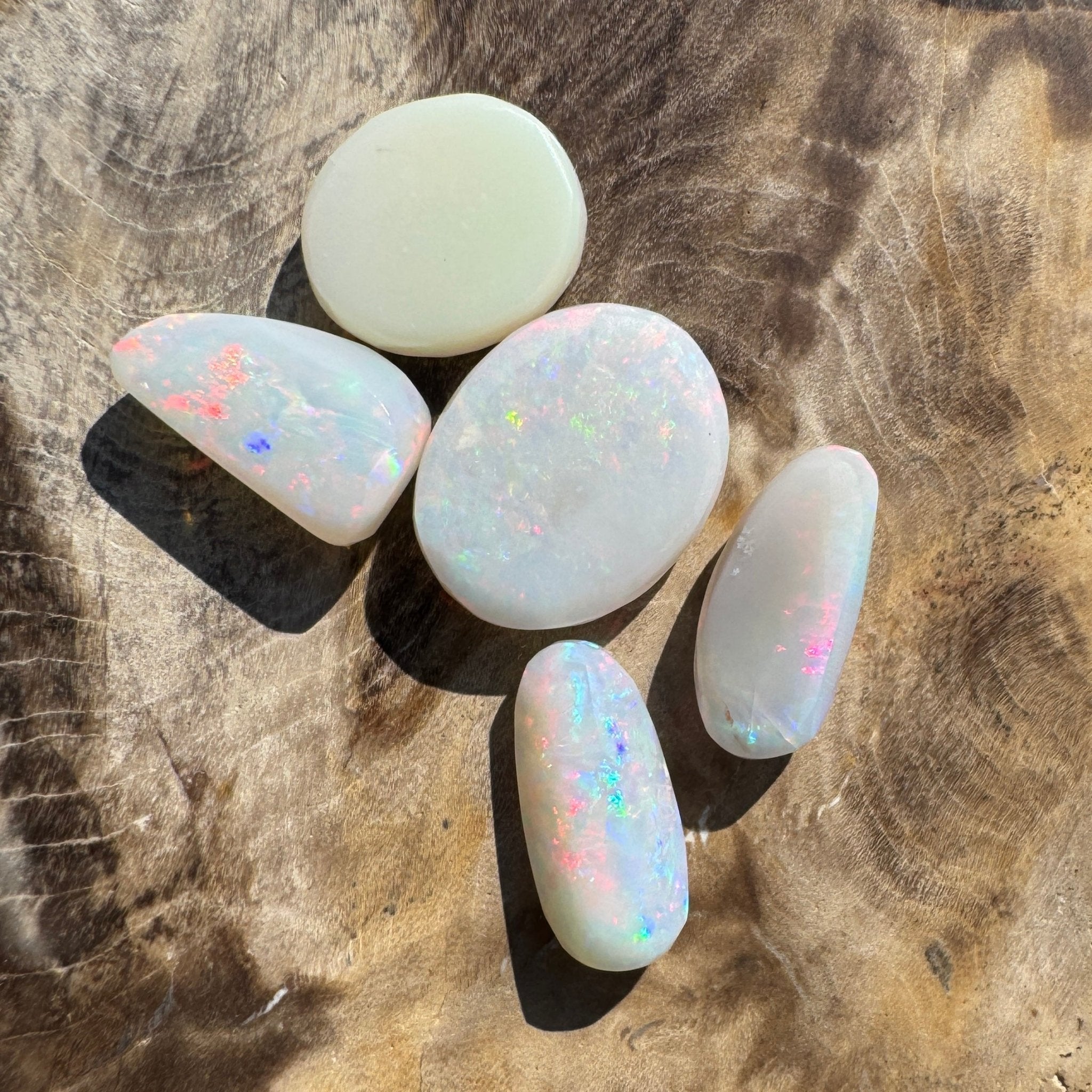 10.1ct Hand - cut Solid Coober Pedy Opal Parcel