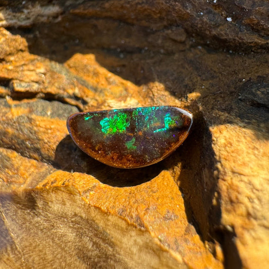 Hand-Cut Solid Boulder Opal 0.9carat - Iona Opal Australia