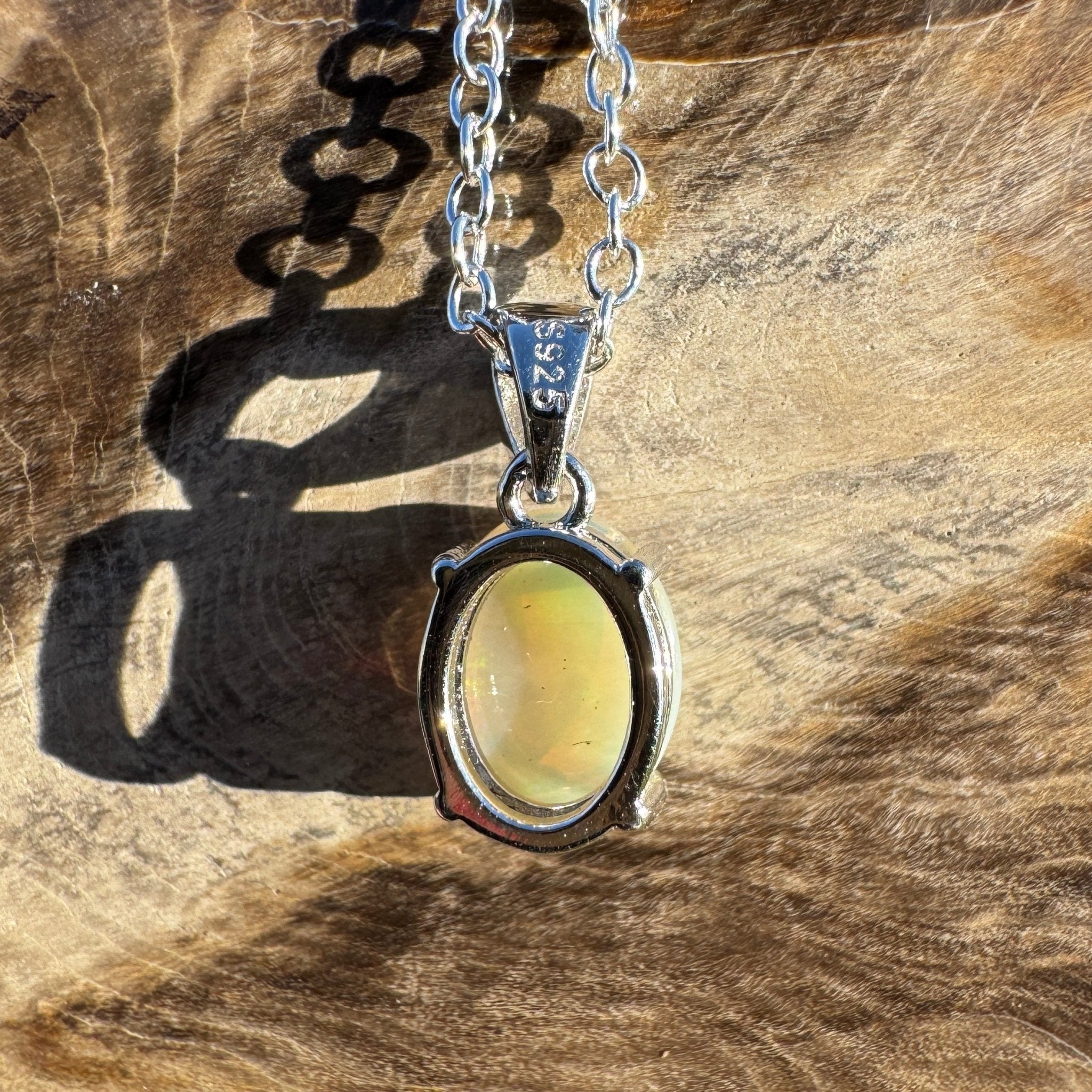 1.1ct Coober Pedy Opal Pendant Necklace ~ 'Coral Coast Curio ~' | 925 Sterling Silver | Solid Australian Opal