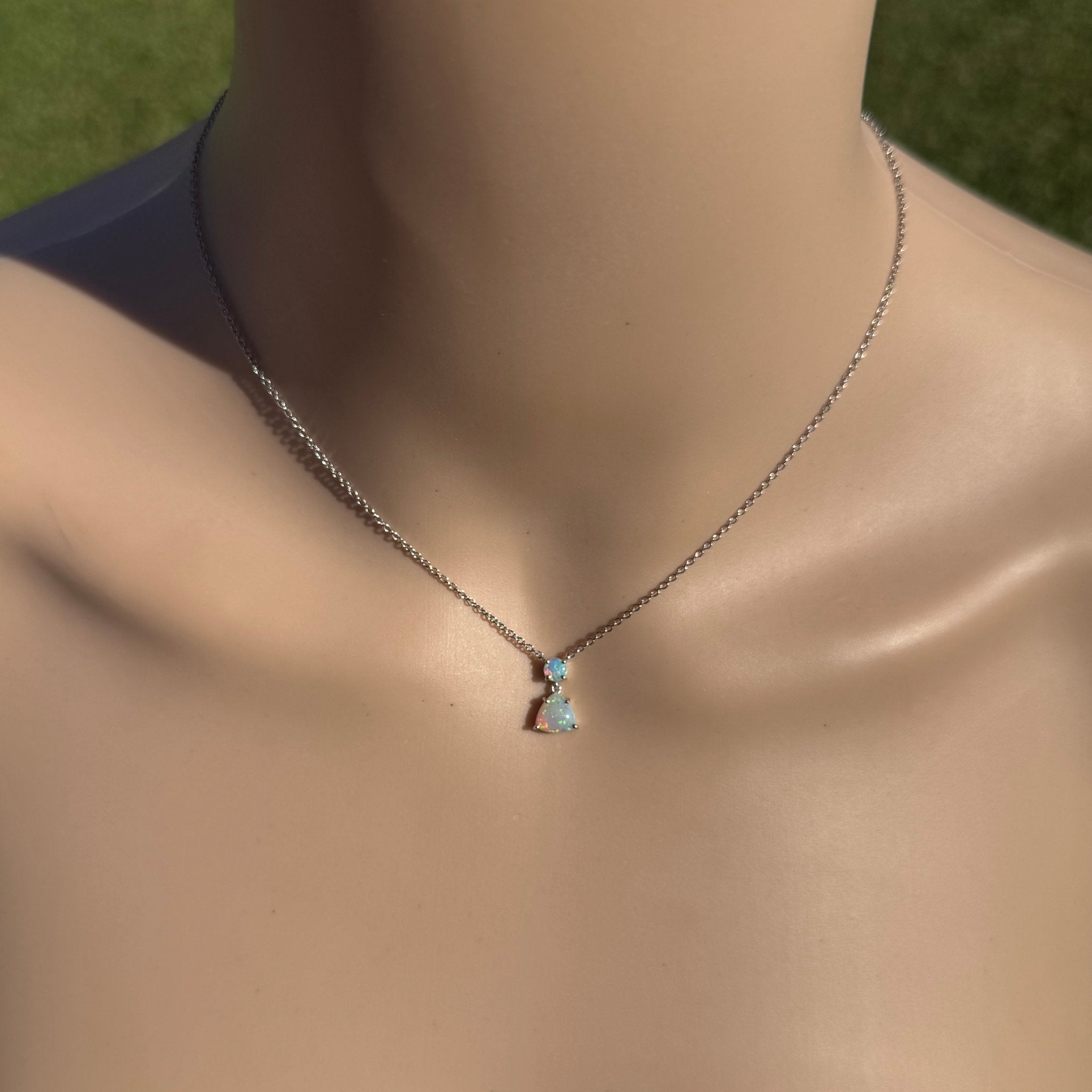 1.1ct Coober Pedy Opal Pendant Necklace ~ 'Innamincka Glow' | 925 Sterling Silver | Solid Australian Opal