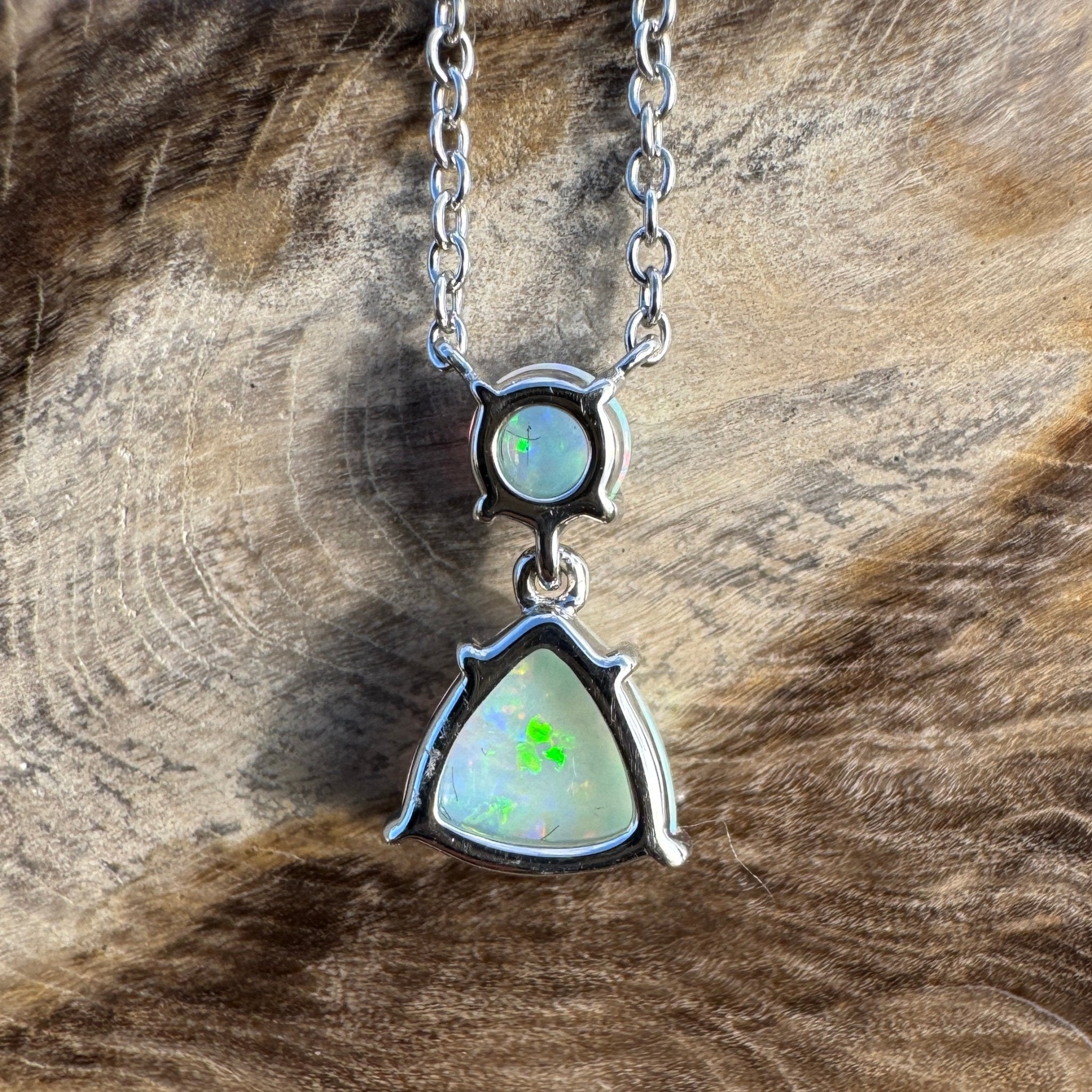 1.1ct Coober Pedy Opal Pendant Necklace ~ 'Innamincka Glow' | 925 Sterling Silver | Solid Australian Opal