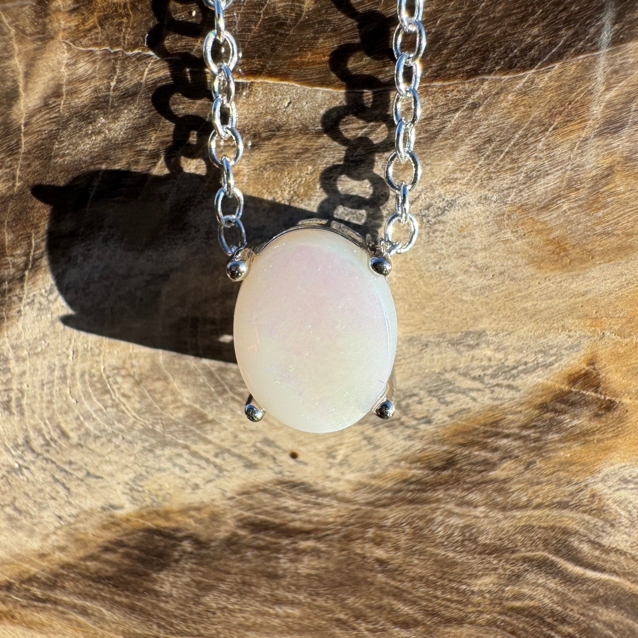 1.1ct Coober Pedy Opal Pendant Necklace ~ 'Loch Ard Luminescence~' | 925 Sterling Silver | Solid Australian Opal