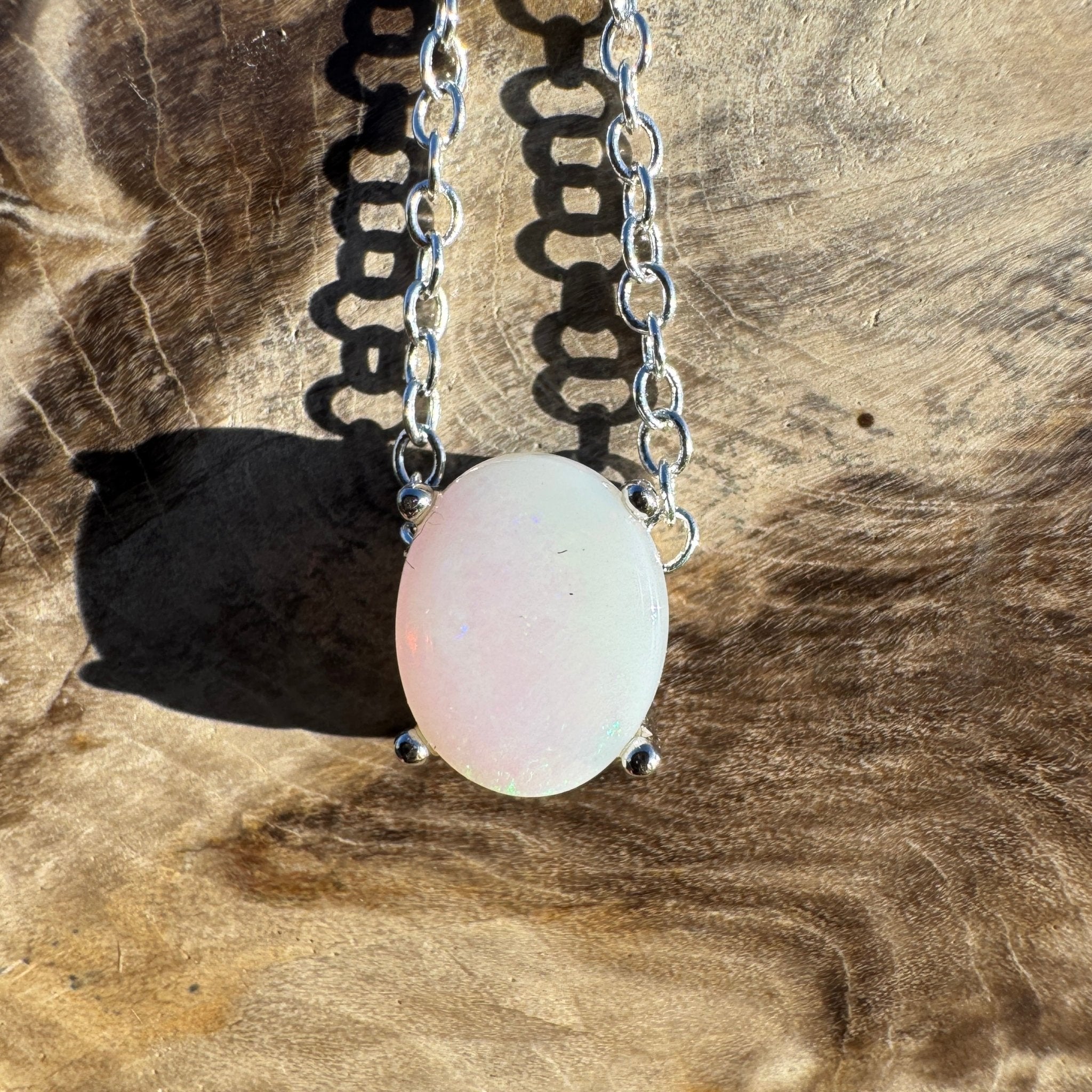 1.1ct Coober Pedy Opal Pendant Necklace ~ 'Loch Ard Luminescence~' | 925 Sterling Silver | Solid Australian Opal