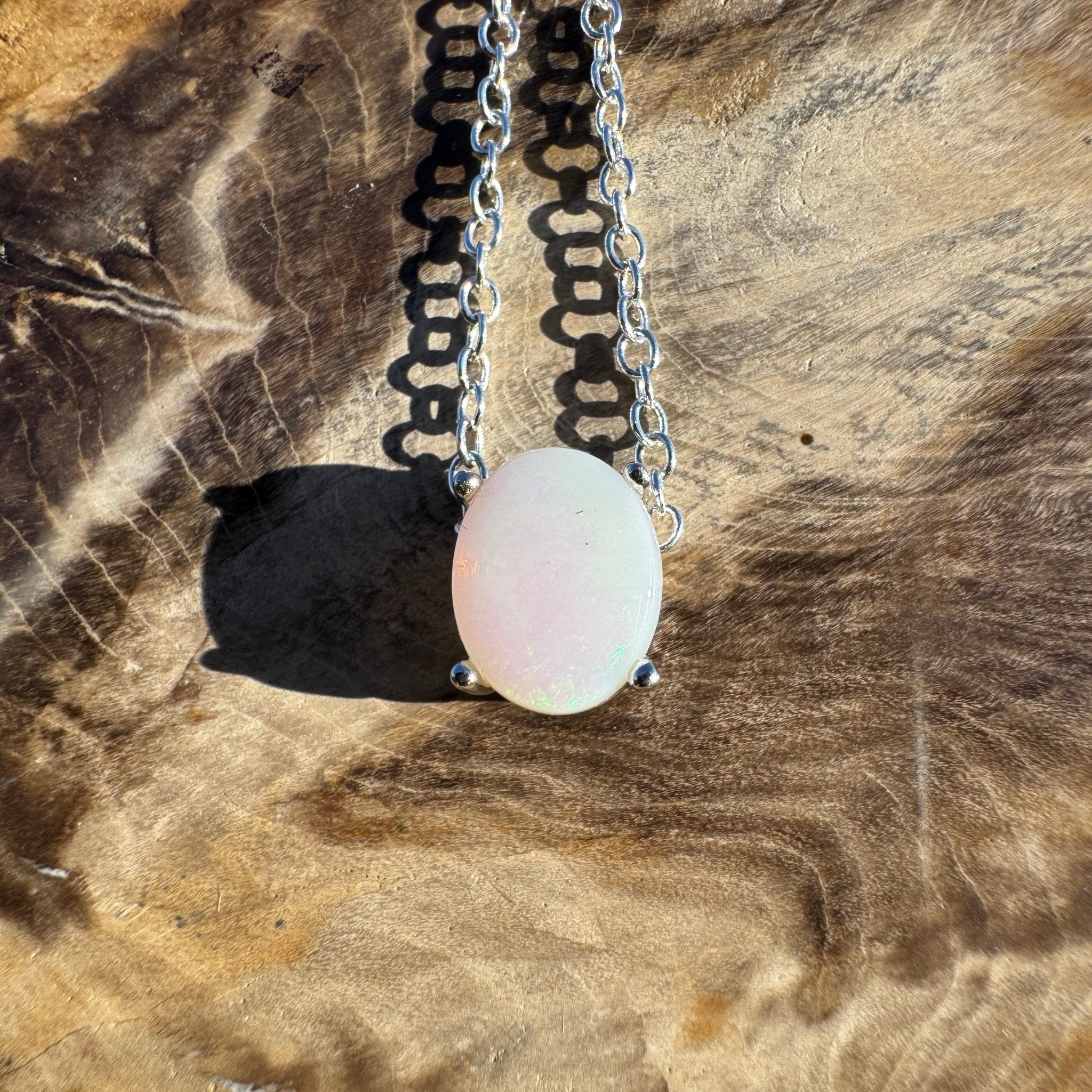1.1ct Coober Pedy Opal Pendant Necklace ~ 'Loch Ard Luminescence~' | 925 Sterling Silver | Solid Australian Opal
