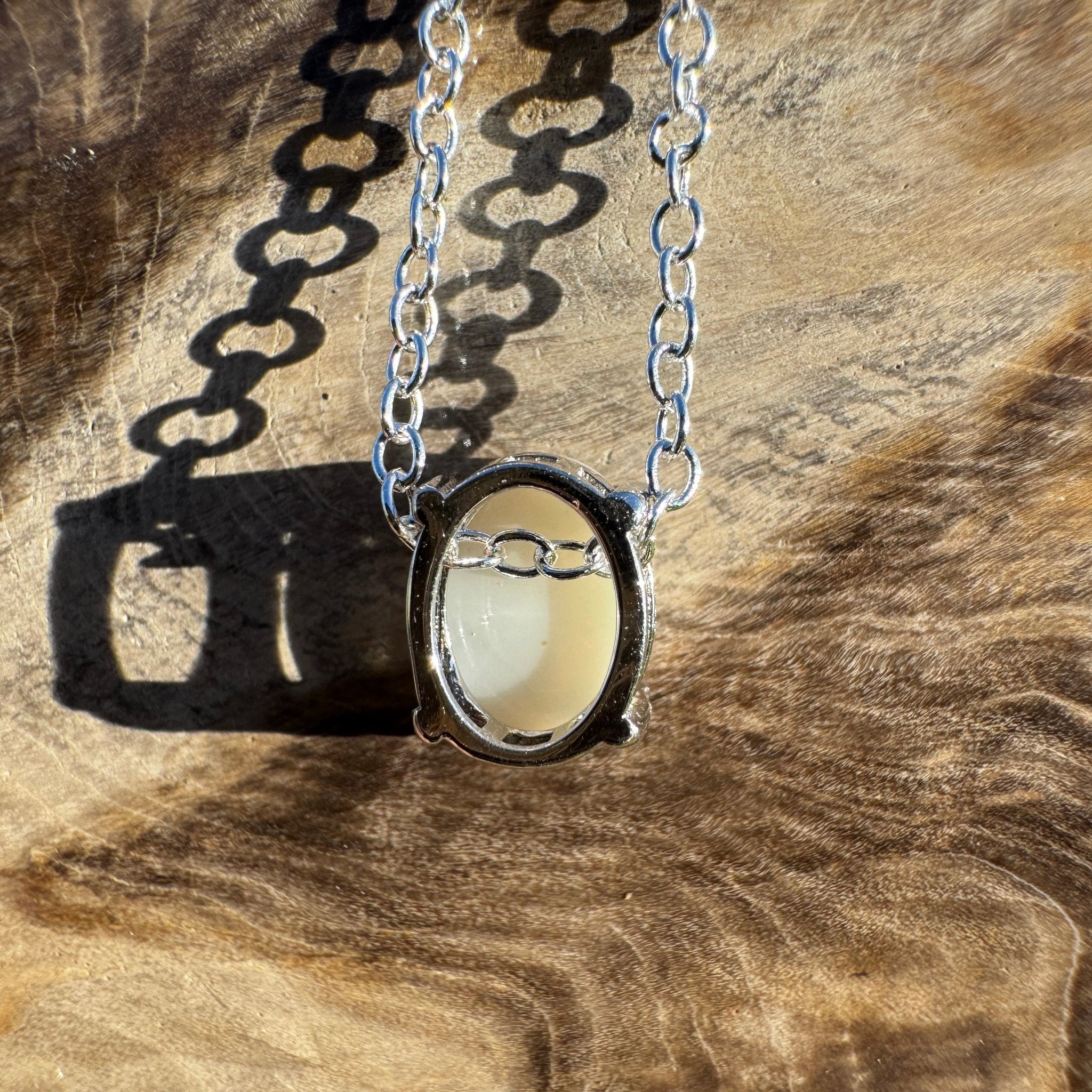 1.1ct Coober Pedy Opal Pendant Necklace ~ 'Ocean Grove Opal~' | 925 Sterling Silver | Solid Australian Opal