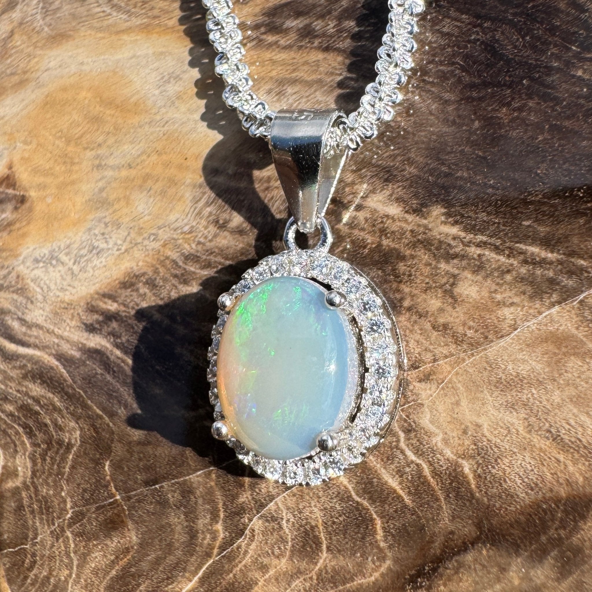 1.1ct Coober Pedy Opal Pendant Necklace ~ 'Pedy Wanderer' | 925 Sterling Silver | Solid Australian Opal