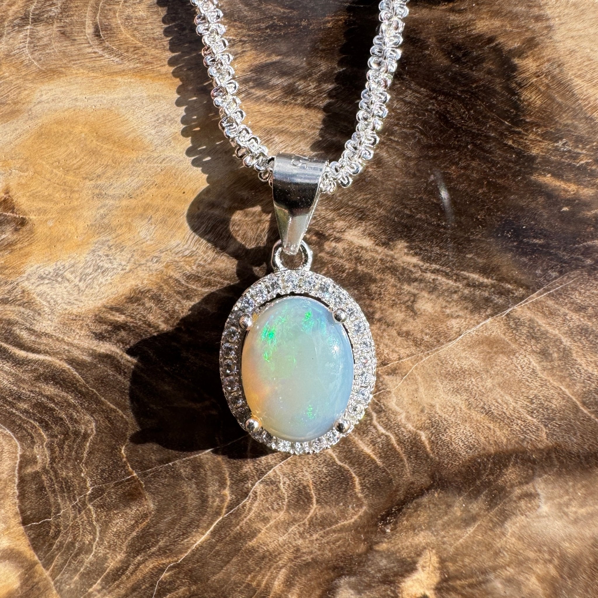 1.1ct Coober Pedy Opal Pendant Necklace ~ 'Pedy Wanderer' | 925 Sterling Silver | Solid Australian Opal