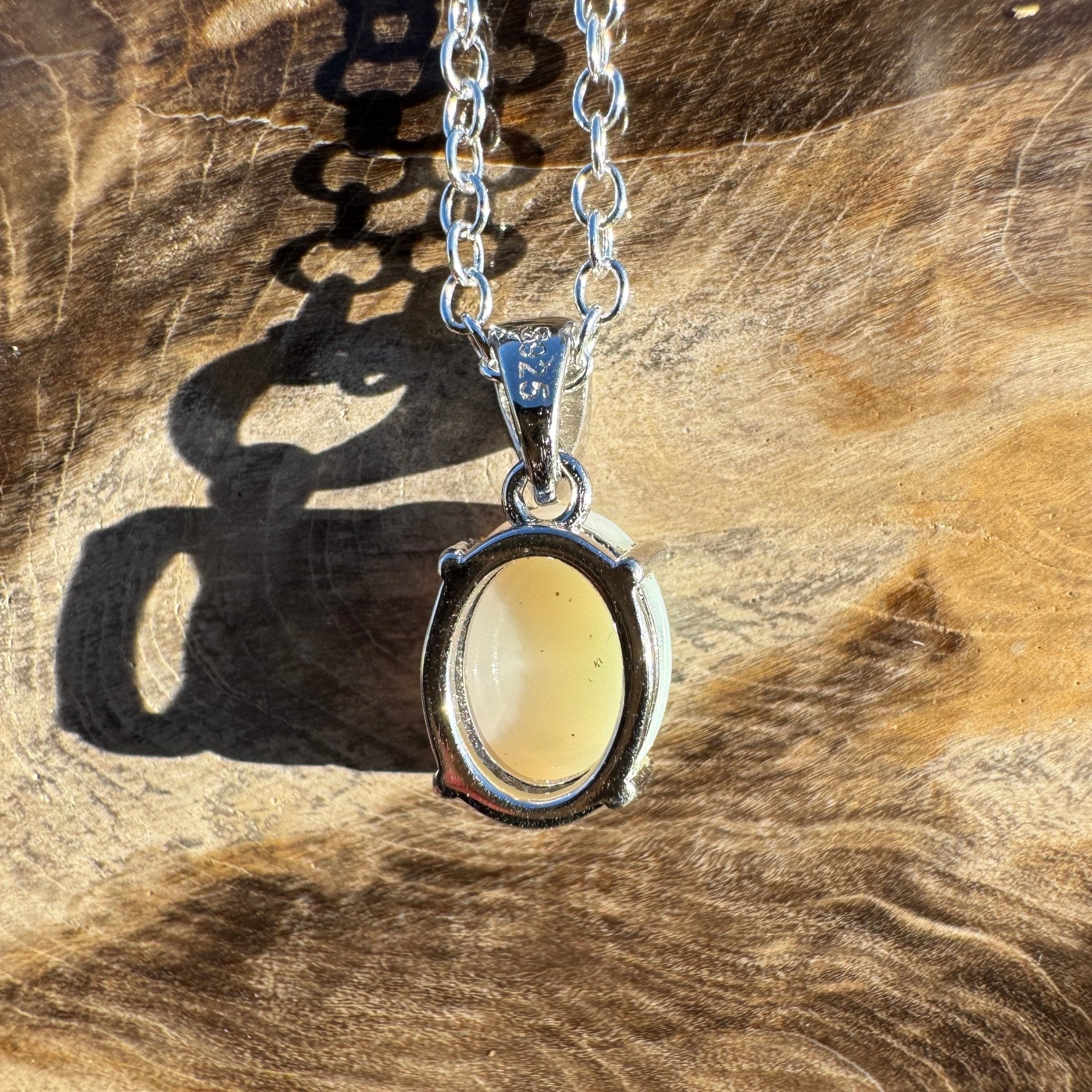 1.1ct Coober Pedy Opal Pendant Necklace ~ 'Turquoise Bay Twinkle ~' | 925 Sterling Silver | Solid Australian Opal