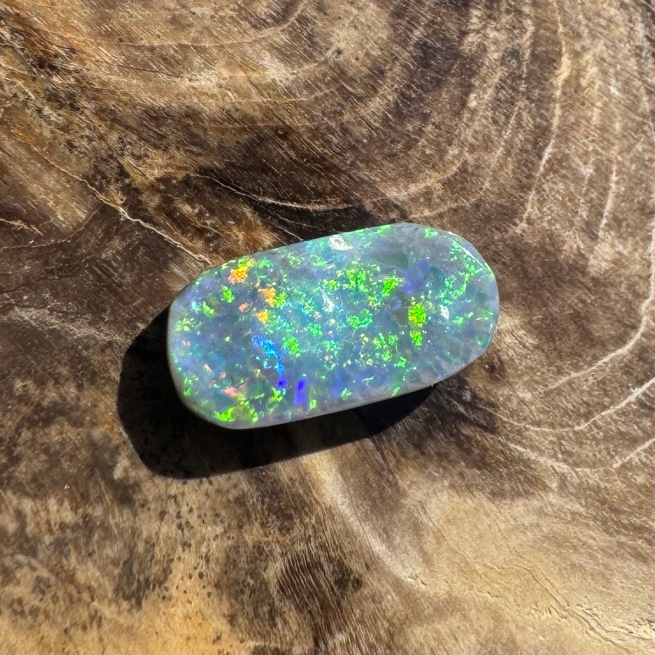 1.1ct Hand - cut Solid Lightning Ridge Semi Black Opal