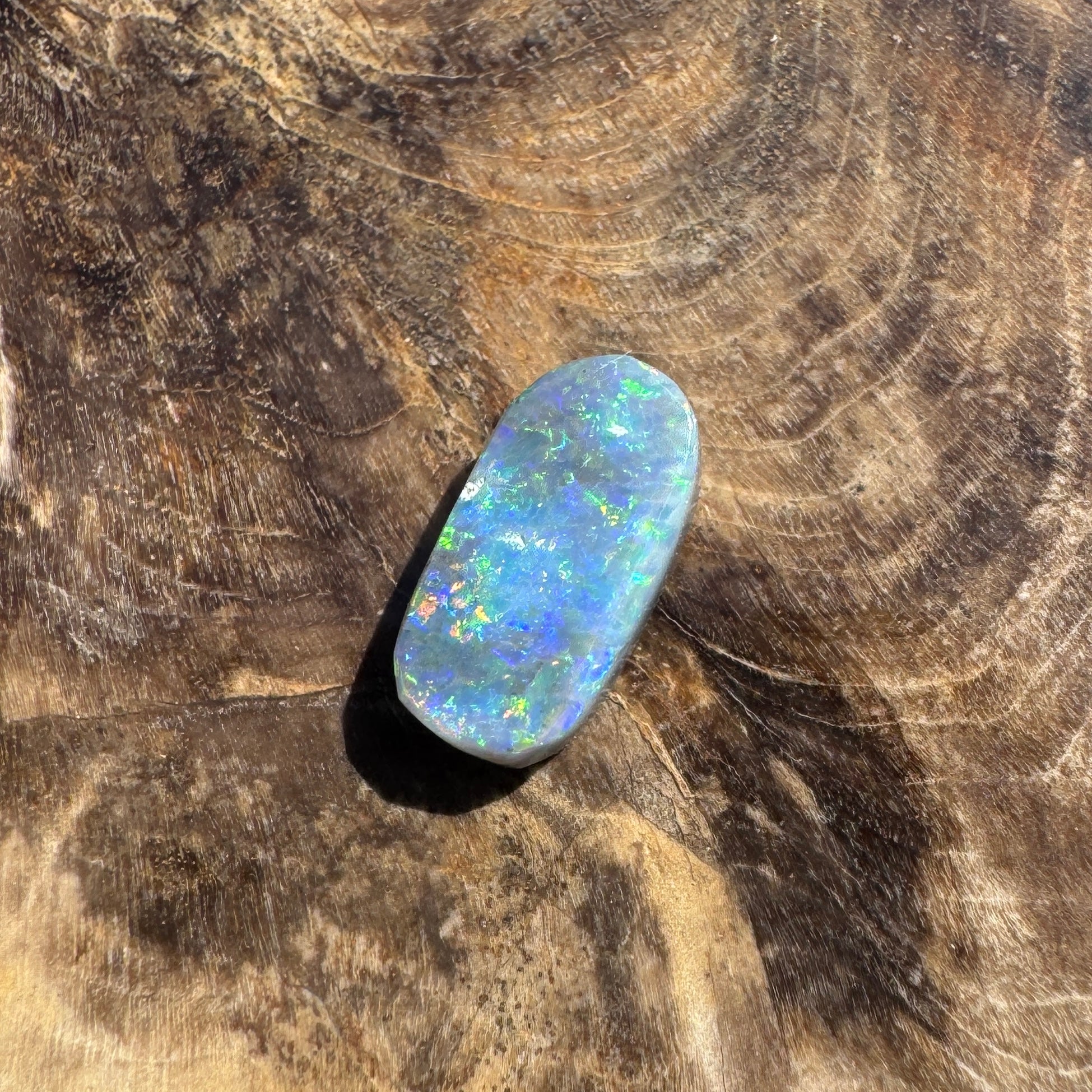 1.1ct Hand - cut Solid Lightning Ridge Semi Black Opal