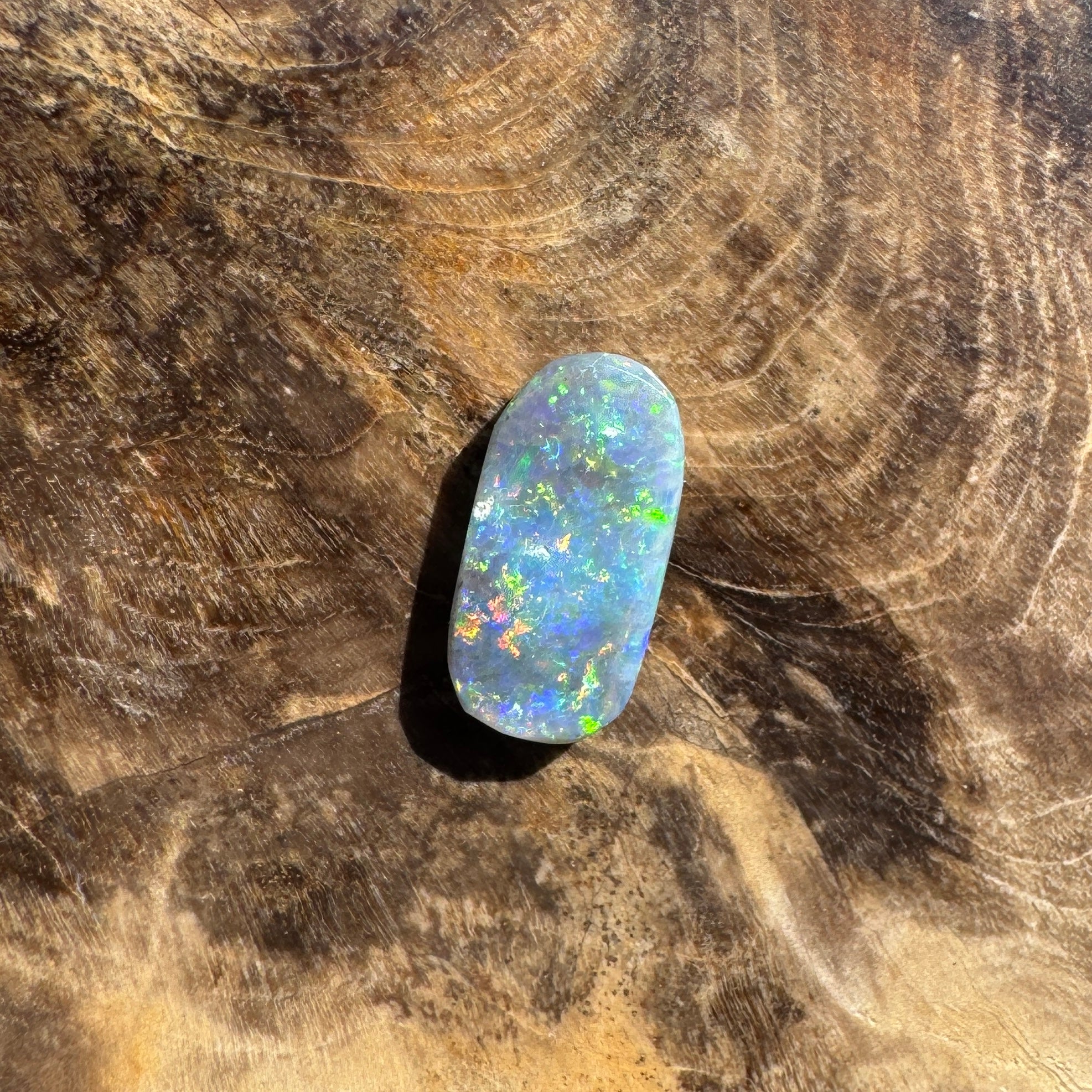 1.1ct Hand - cut Solid Lightning Ridge Semi Black Opal