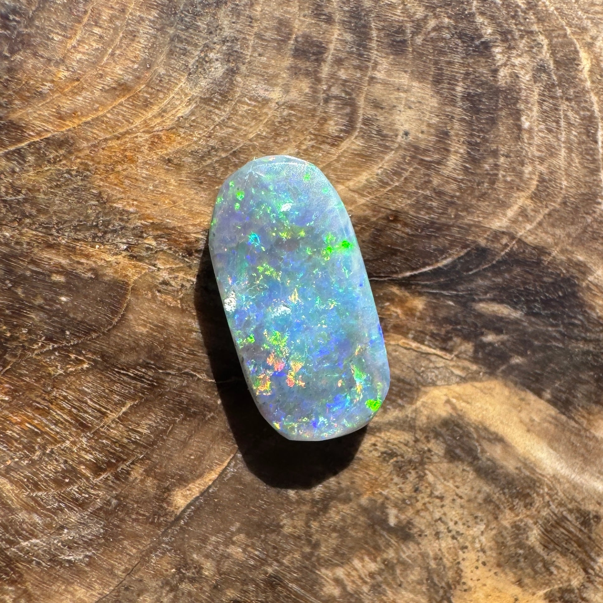 1.1ct Hand - cut Solid Lightning Ridge Semi Black Opal