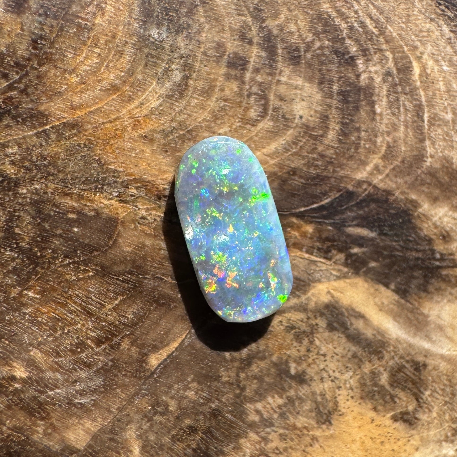 1.1ct Hand - cut Solid Lightning Ridge Semi Black Opal