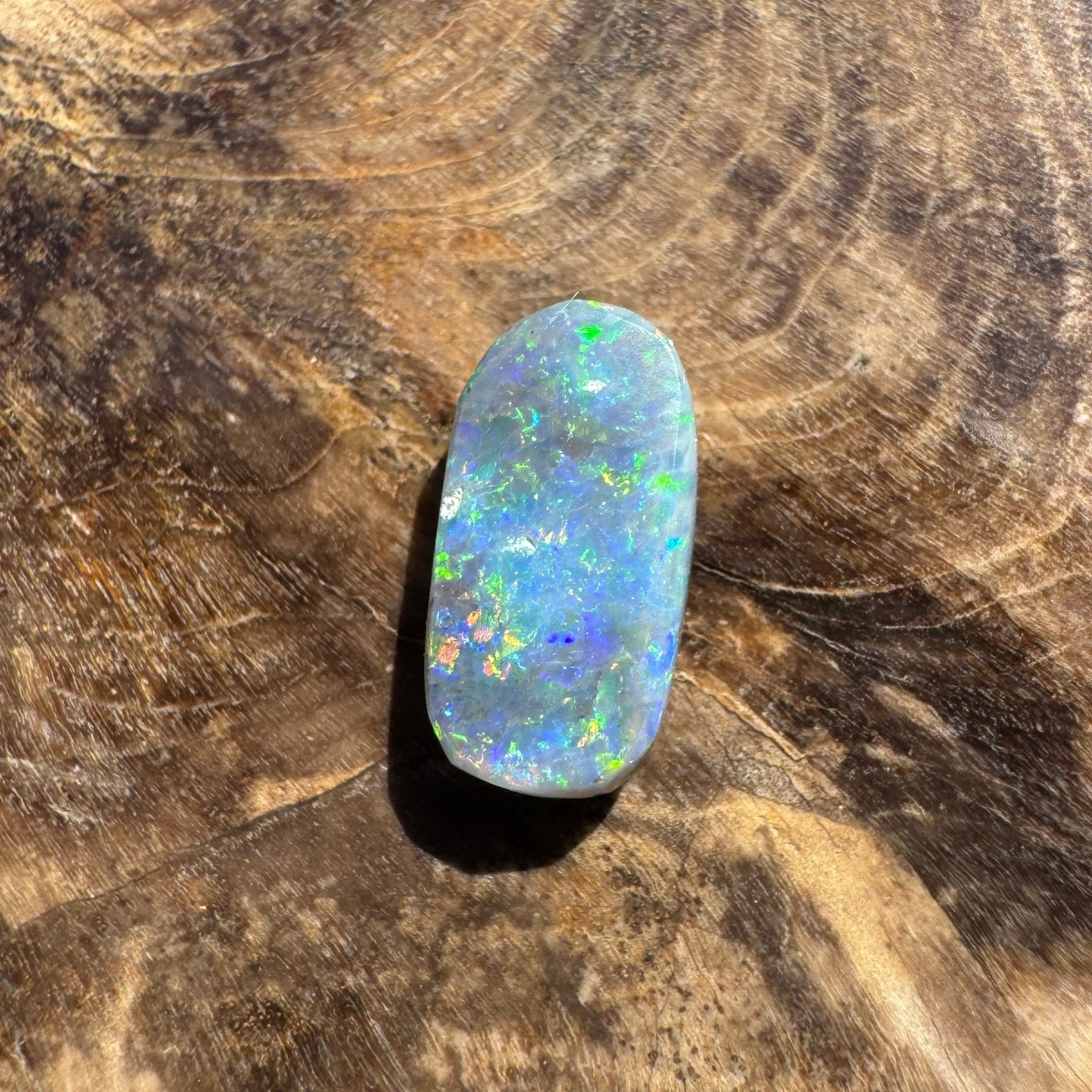 1.1ct Hand - cut Solid Lightning Ridge Semi Black Opal