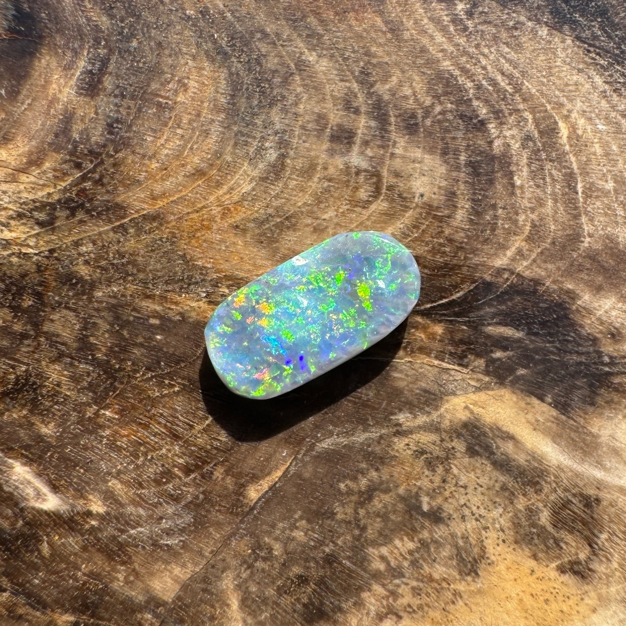 1.1ct Hand - cut Solid Lightning Ridge Semi Black Opal