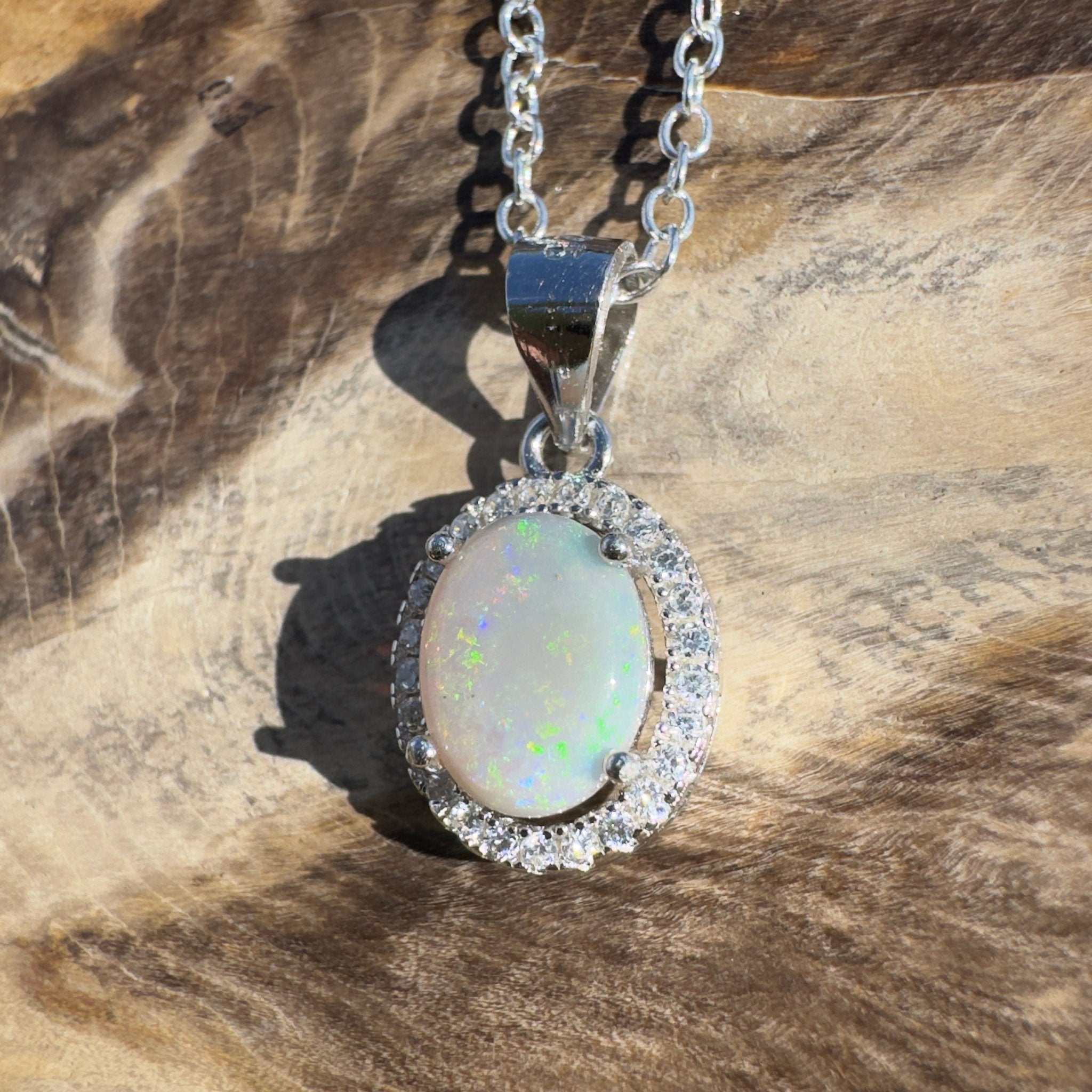 1.1ct Lightning Ridge Opal Pendant Necklace ~ 'Merimbula Swell' | 925 Sterling Silver | Solid Australian Opal