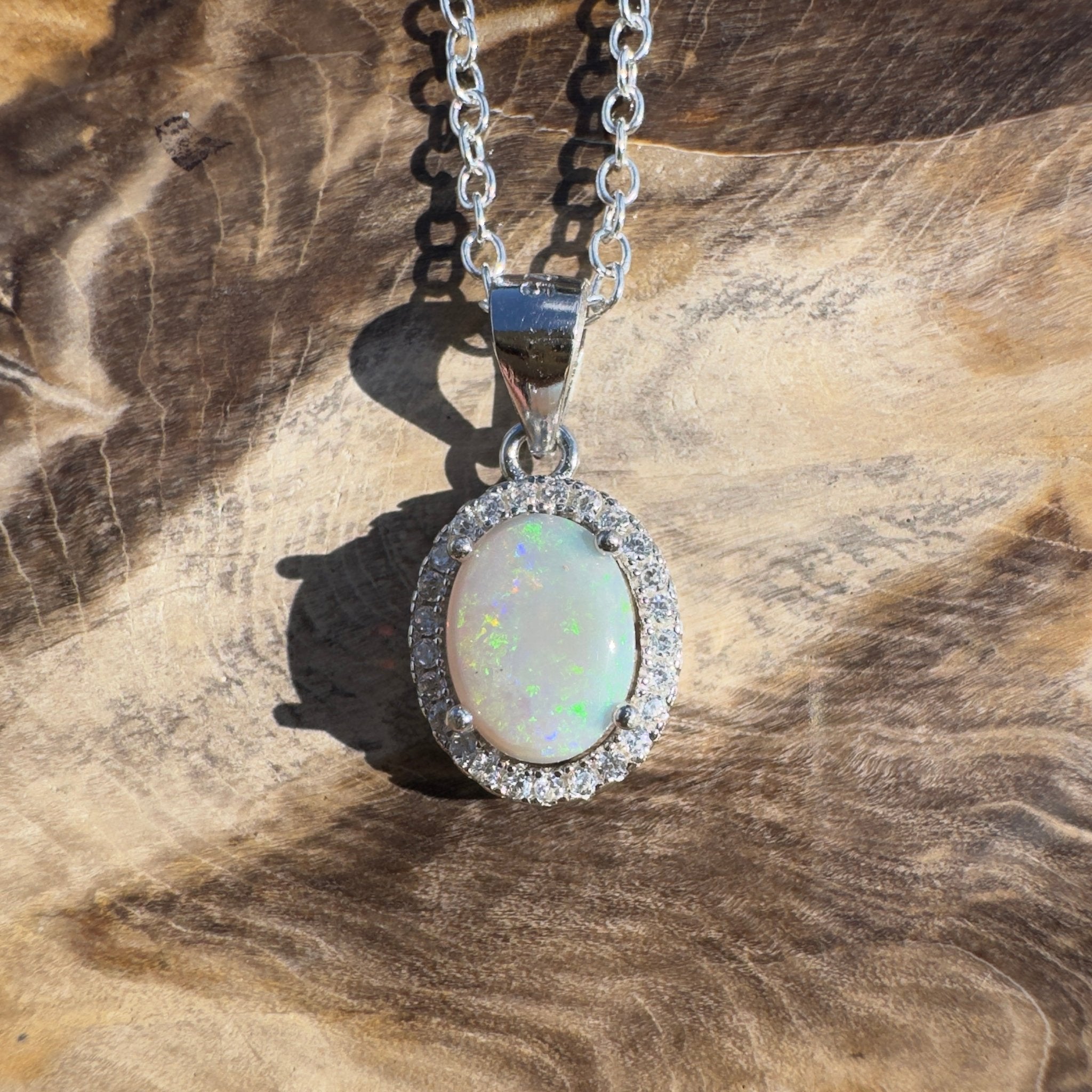 1.1ct Lightning Ridge Opal Pendant Necklace ~ 'Merimbula Swell' | 925 Sterling Silver | Solid Australian Opal