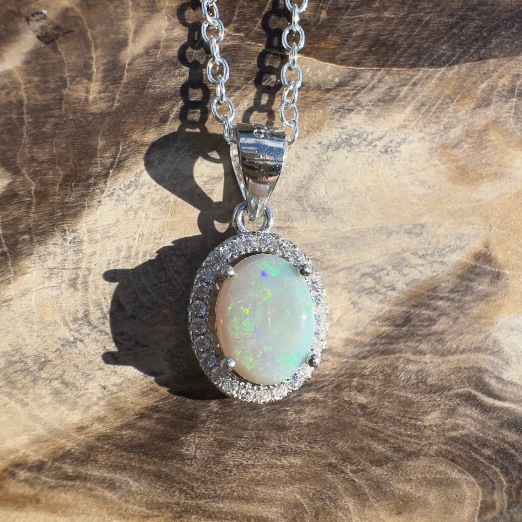 1.1ct Lightning Ridge Opal Pendant Necklace ~ 'Merimbula Swell' | 925 Sterling Silver | Solid Australian Opal