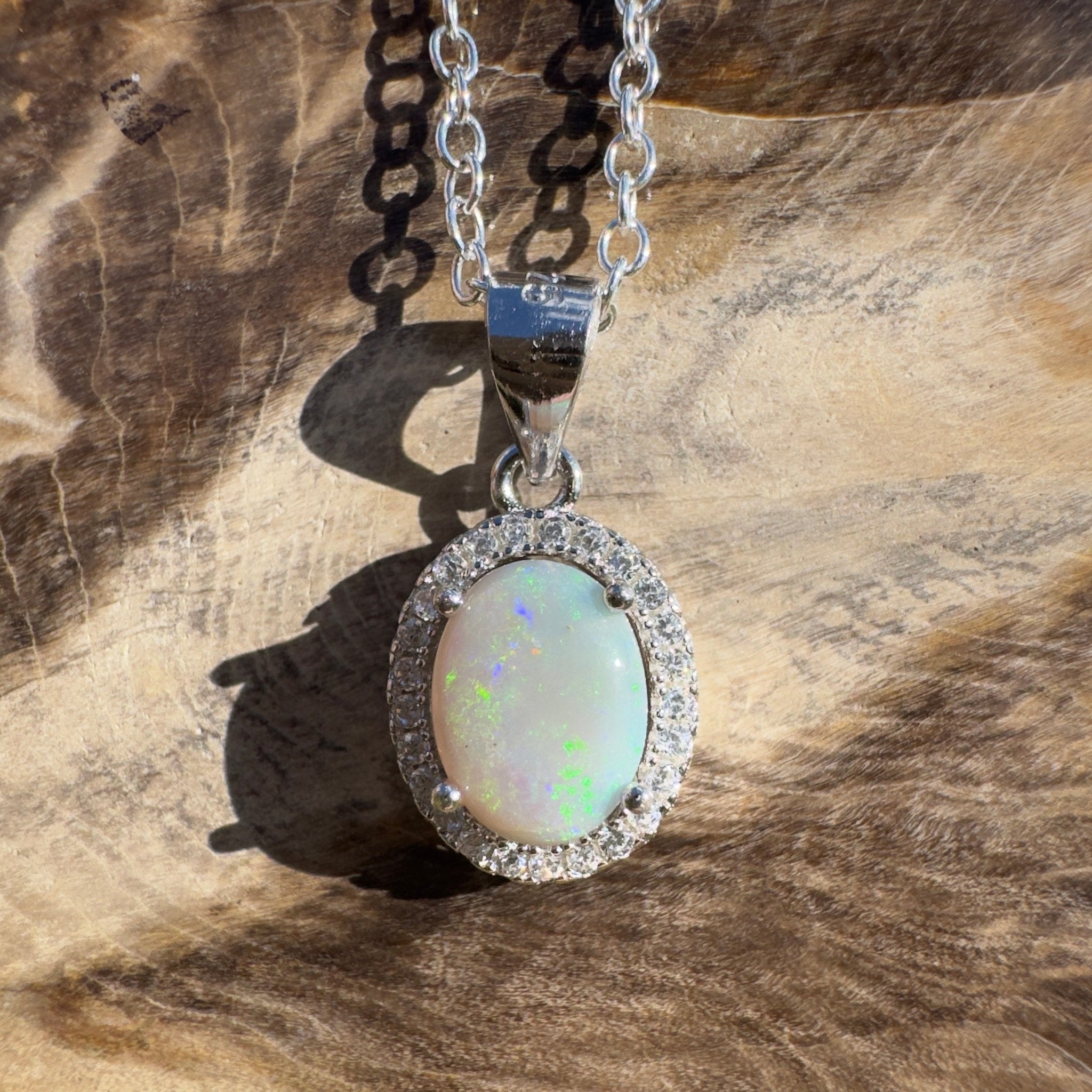 1.1ct Lightning Ridge Opal Pendant Necklace ~ 'Merimbula Swell' | 925 Sterling Silver | Solid Australian Opal