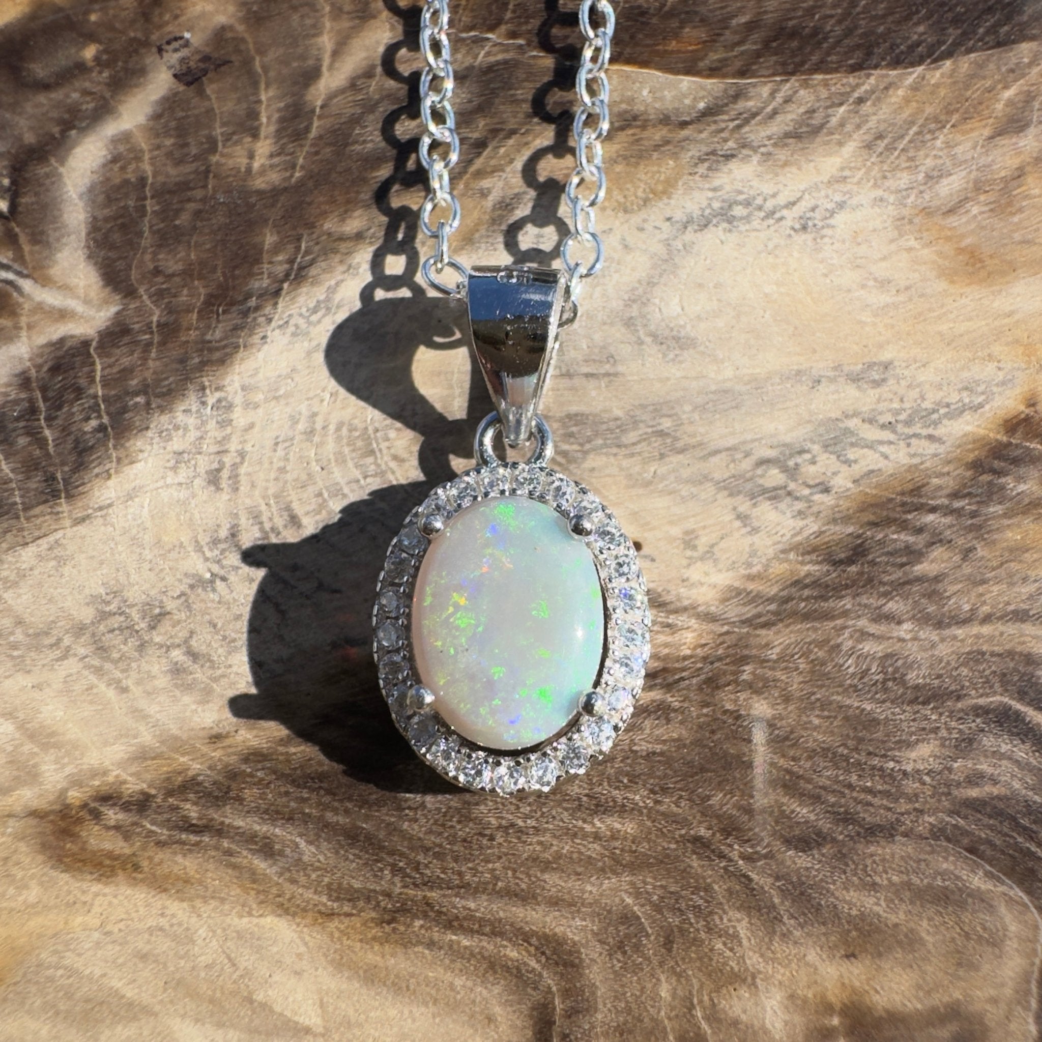 1.1ct Lightning Ridge Opal Pendant Necklace ~ 'Merimbula Swell' | 925 Sterling Silver | Solid Australian Opal