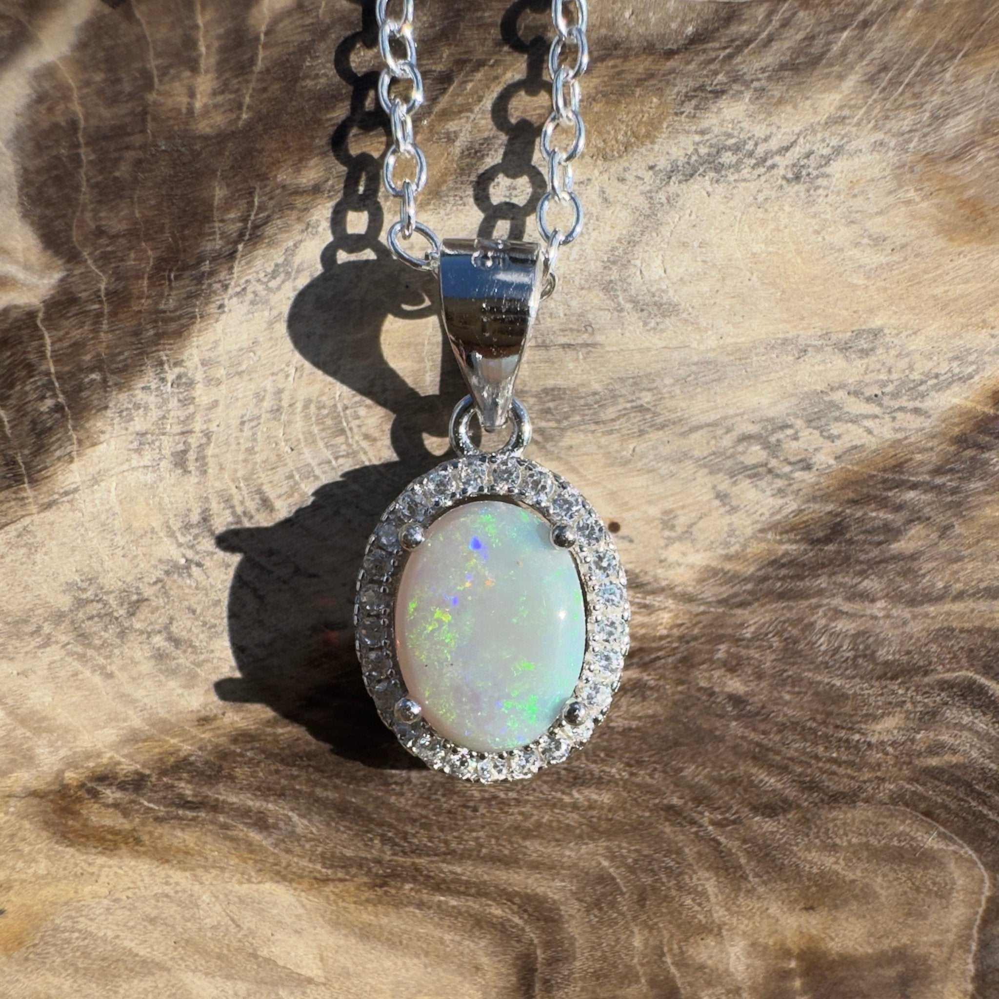 1.1ct Lightning Ridge Opal Pendant Necklace ~ 'Merimbula Swell' | 925 Sterling Silver | Solid Australian Opal