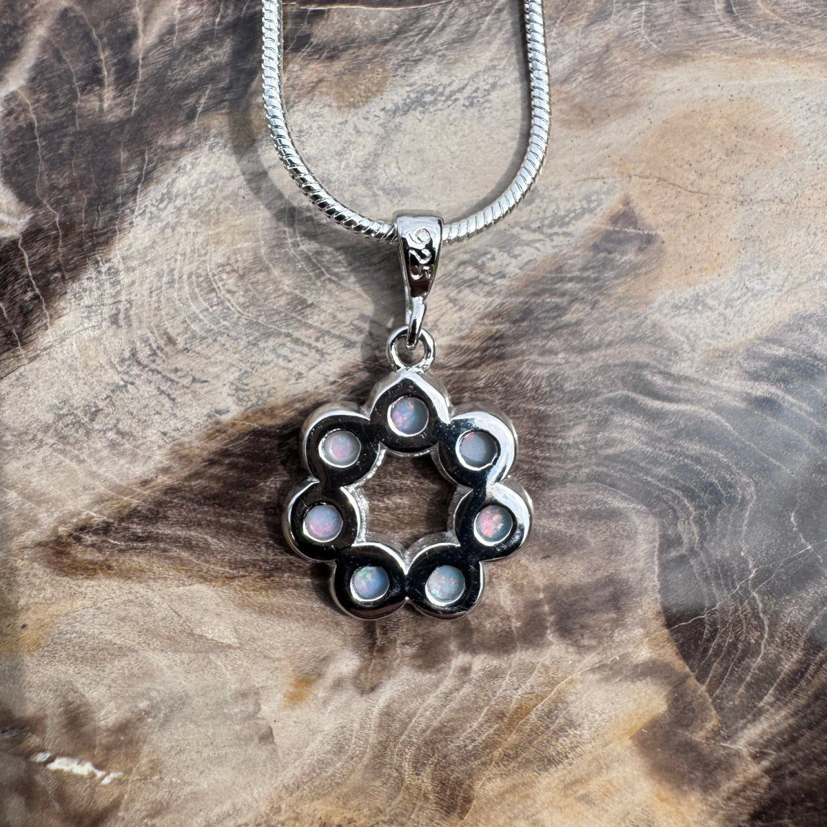 1.1ct Lightning Ridge Opal Pendant Necklace ~ 'Toowoomba Bloom' | 925 Sterling Silver | Solid Australian Opal