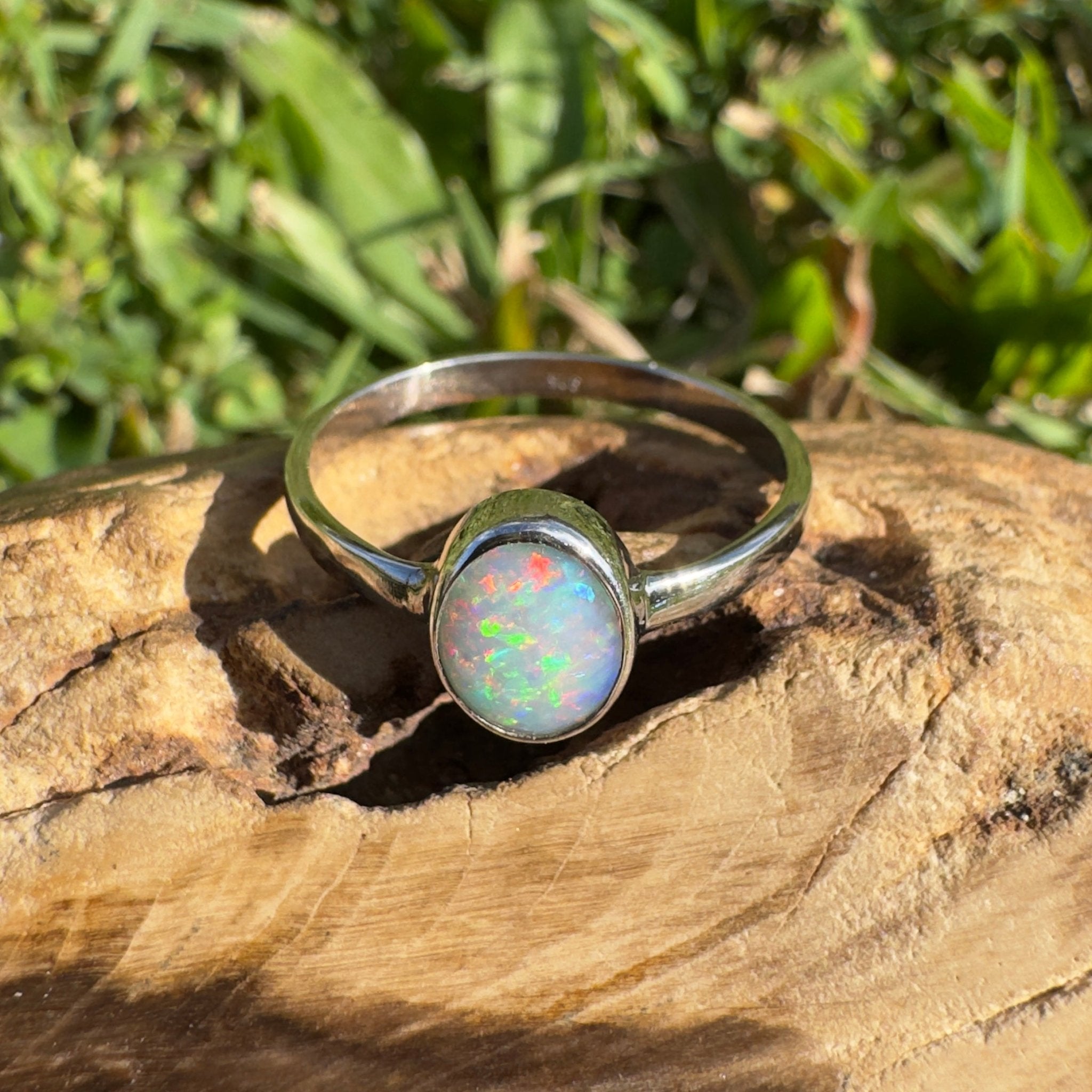 1.1ct Lightning Ridge Opal Ring ~ 'Ningaloo Drift' | 925 Sterling Silver | Solid Australian Opal