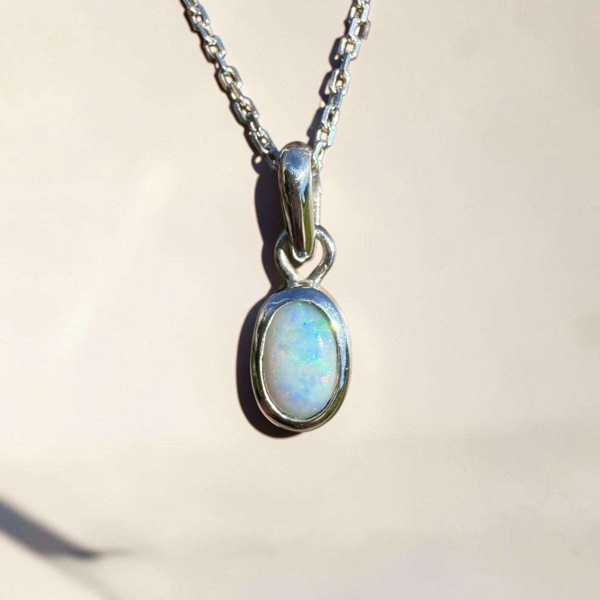 1.1ct Mintabie Opal Pendant Necklace ~ 'Gosses Bluff Cosmos' | 925 Sterling Silver | Solid Australian Opal