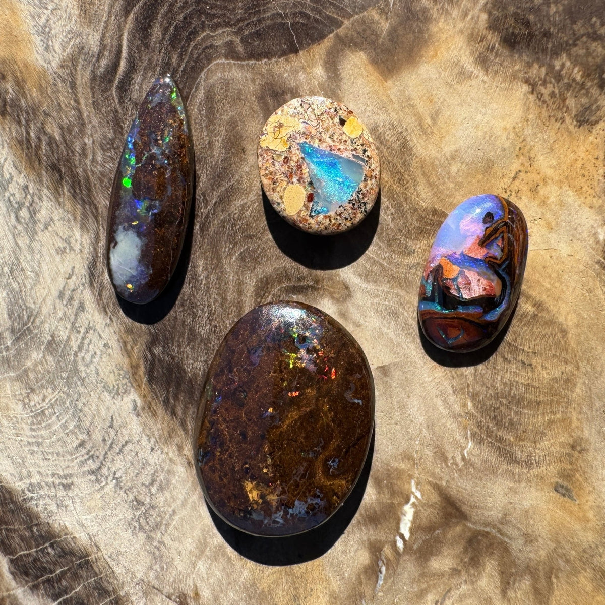12.4ct Parcel Queensland Boulder Opal | Solid Australian Opal | Hand-Cut