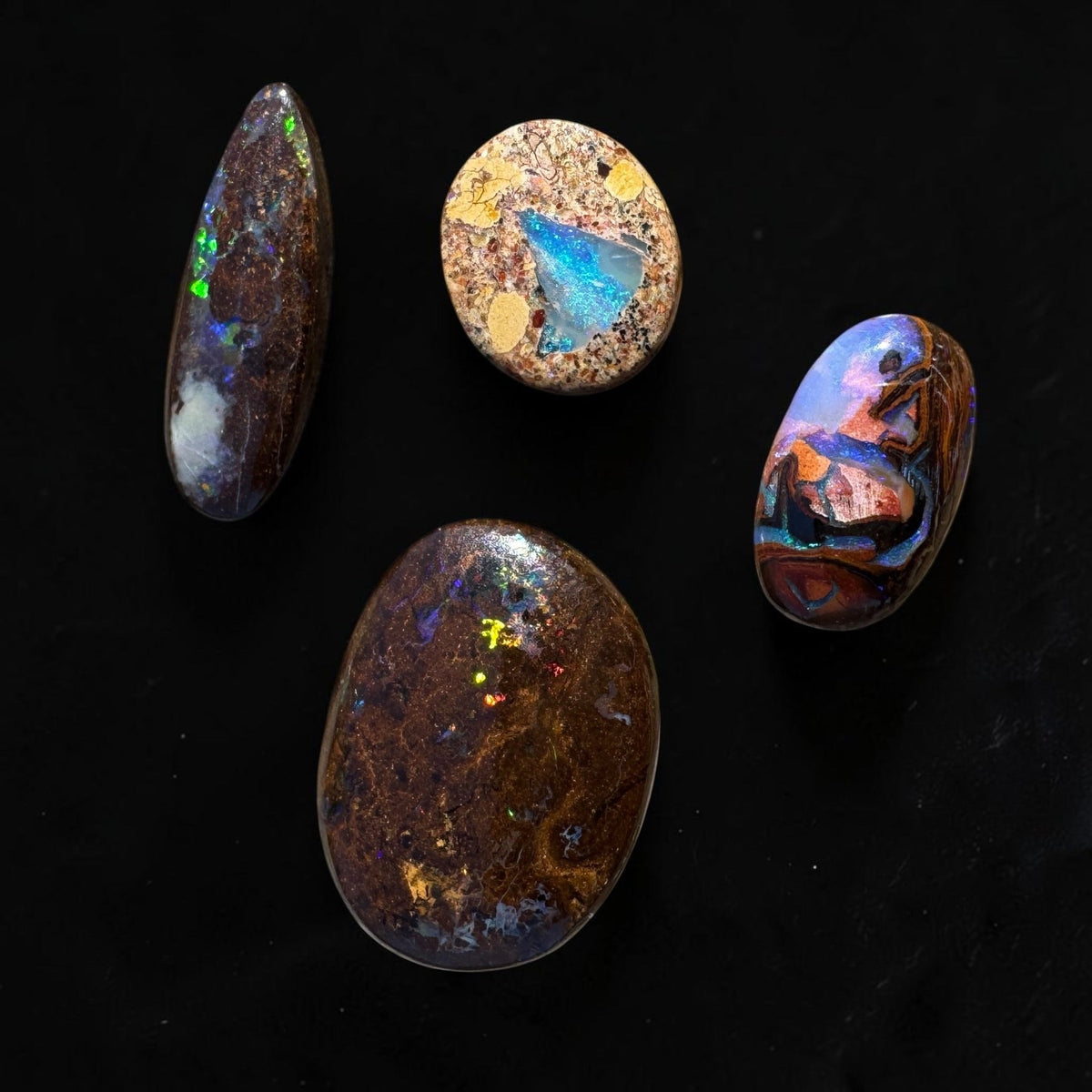 12.4ct Parcel Queensland Boulder Opal | Solid Australian Opal | Hand-Cut