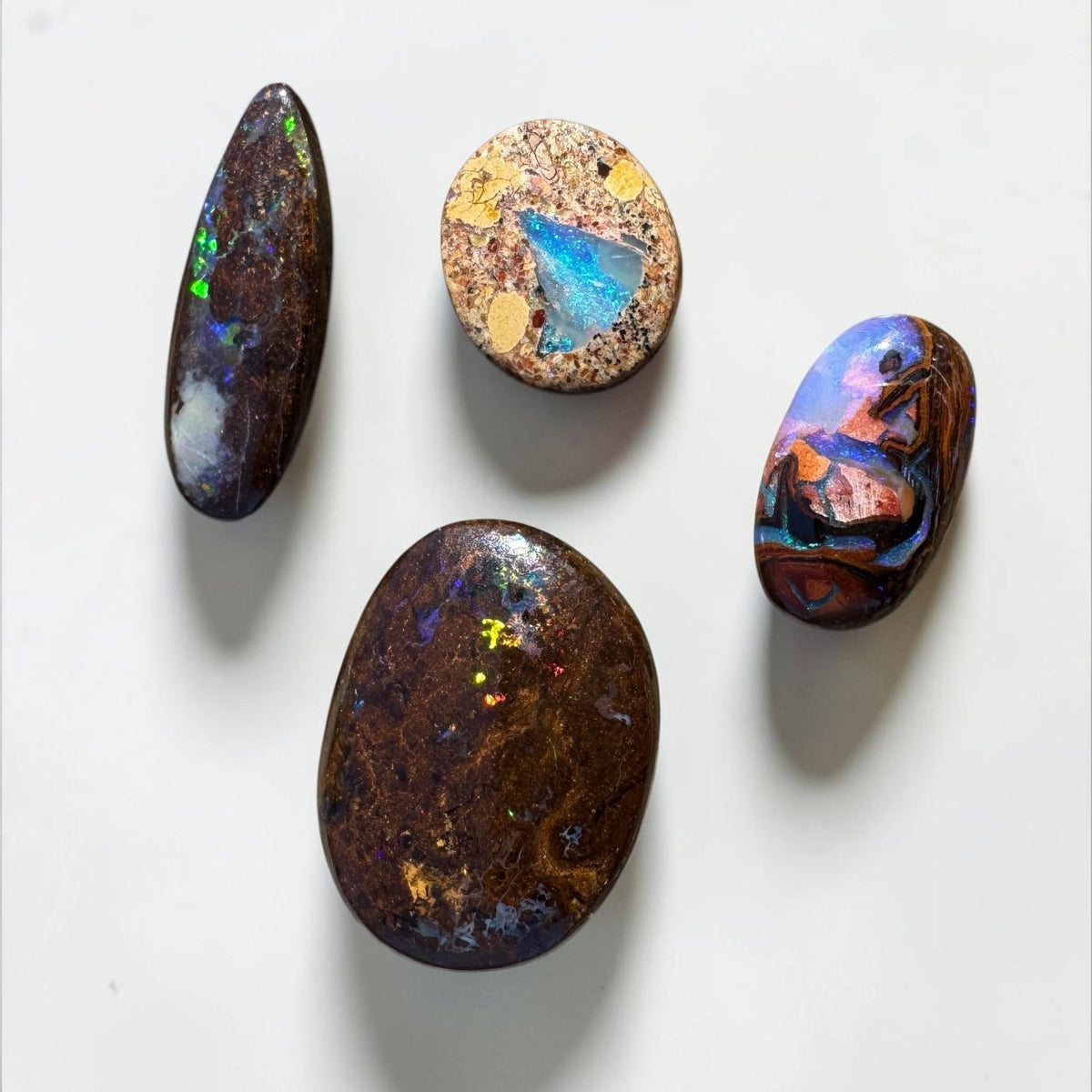 12.4ct Parcel Queensland Boulder Opal | Solid Australian Opal | Hand-Cut