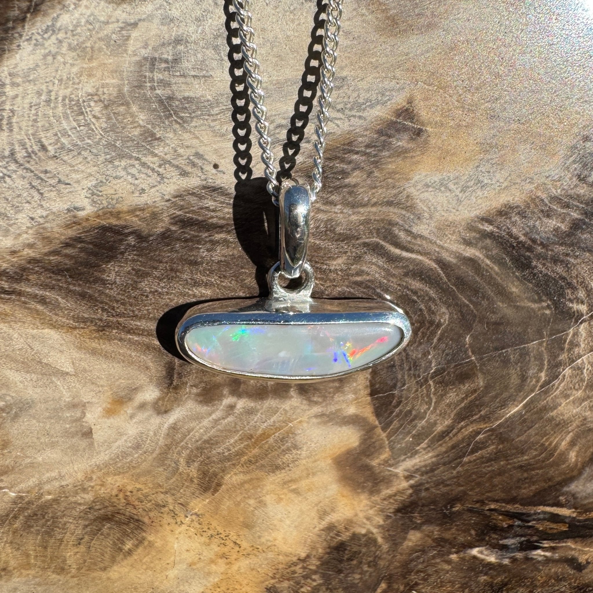 1.27ct Lightning Ridge Opal Pendant Necklace ~ 'Loch Ard Luminescence' | 925 Sterling Silver | Solid Australian Opal