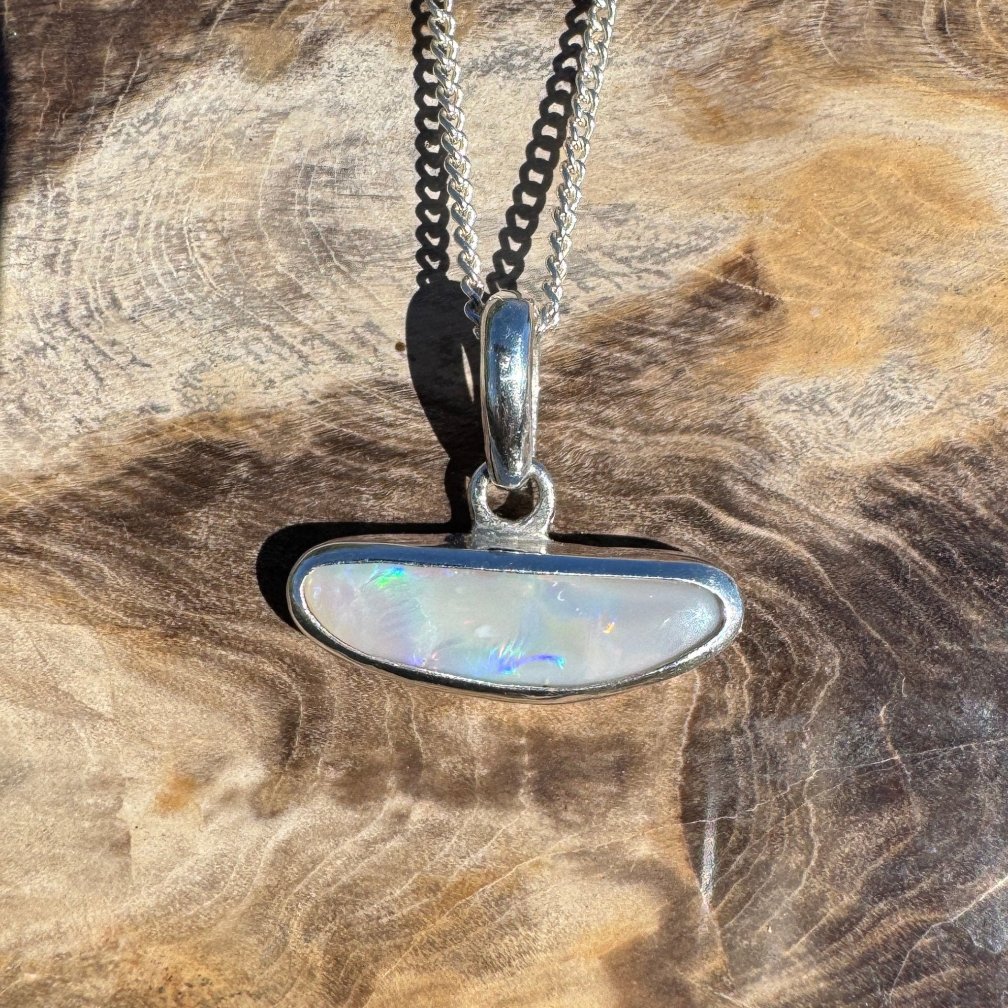 1.27ct Lightning Ridge Opal Pendant Necklace ~ 'Loch Ard Luminescence' | 925 Sterling Silver | Solid Australian Opal