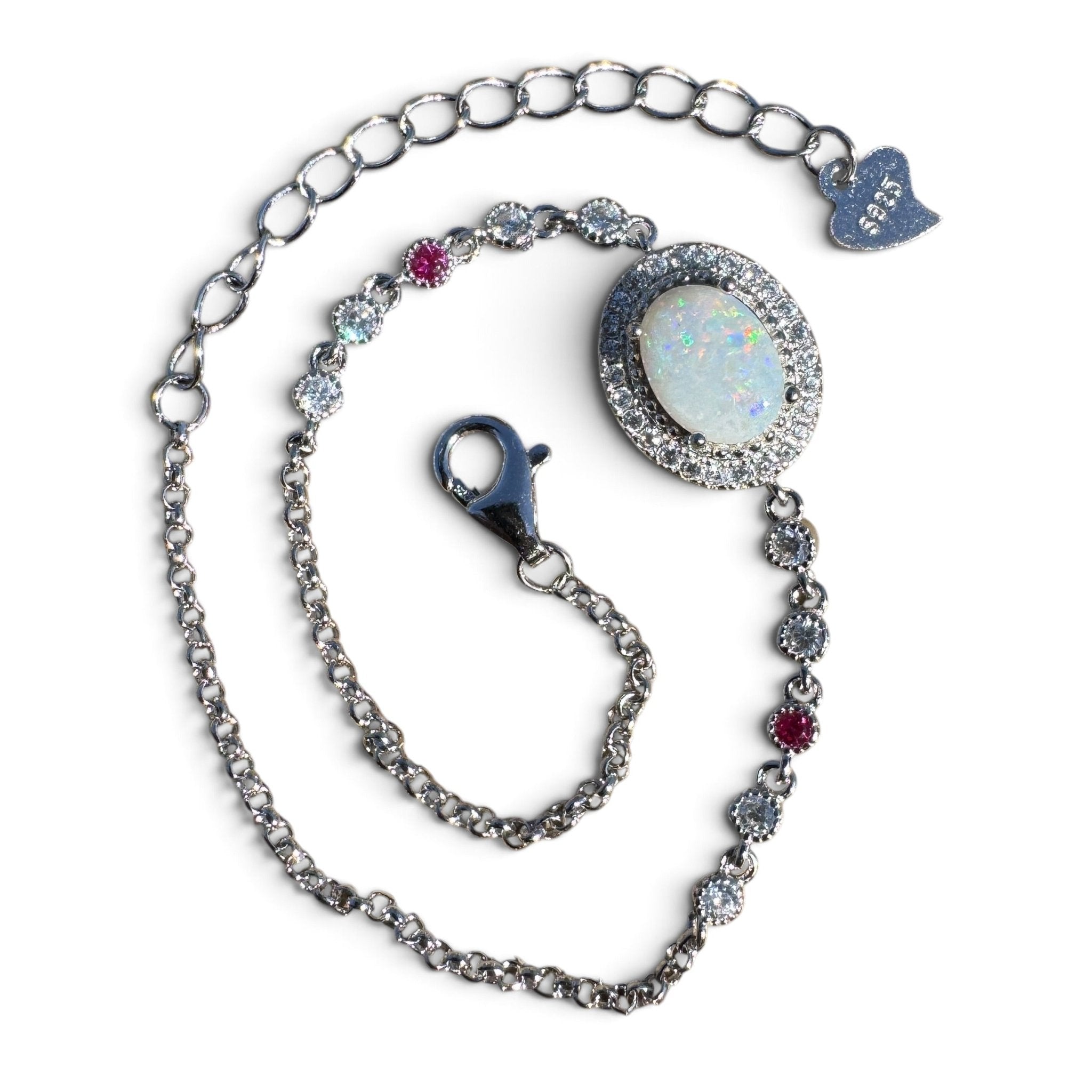 1.2ct Coober Pedy Opal Bracelet ~ 'Ingomar Sunrise' | 925 Sterling Silver | Solid Australian Opal