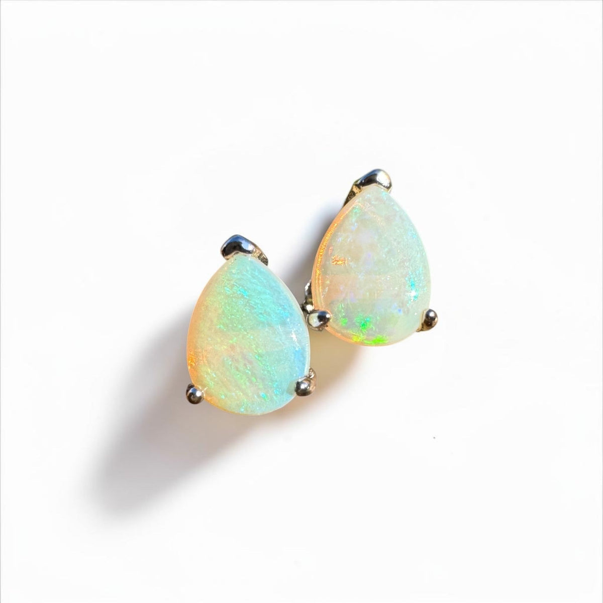 1.2ct Coober Pedy Opal Earrings ~ 'Yanchep Sparkle' | 925 Sterling Silver | Solid Australian Opal