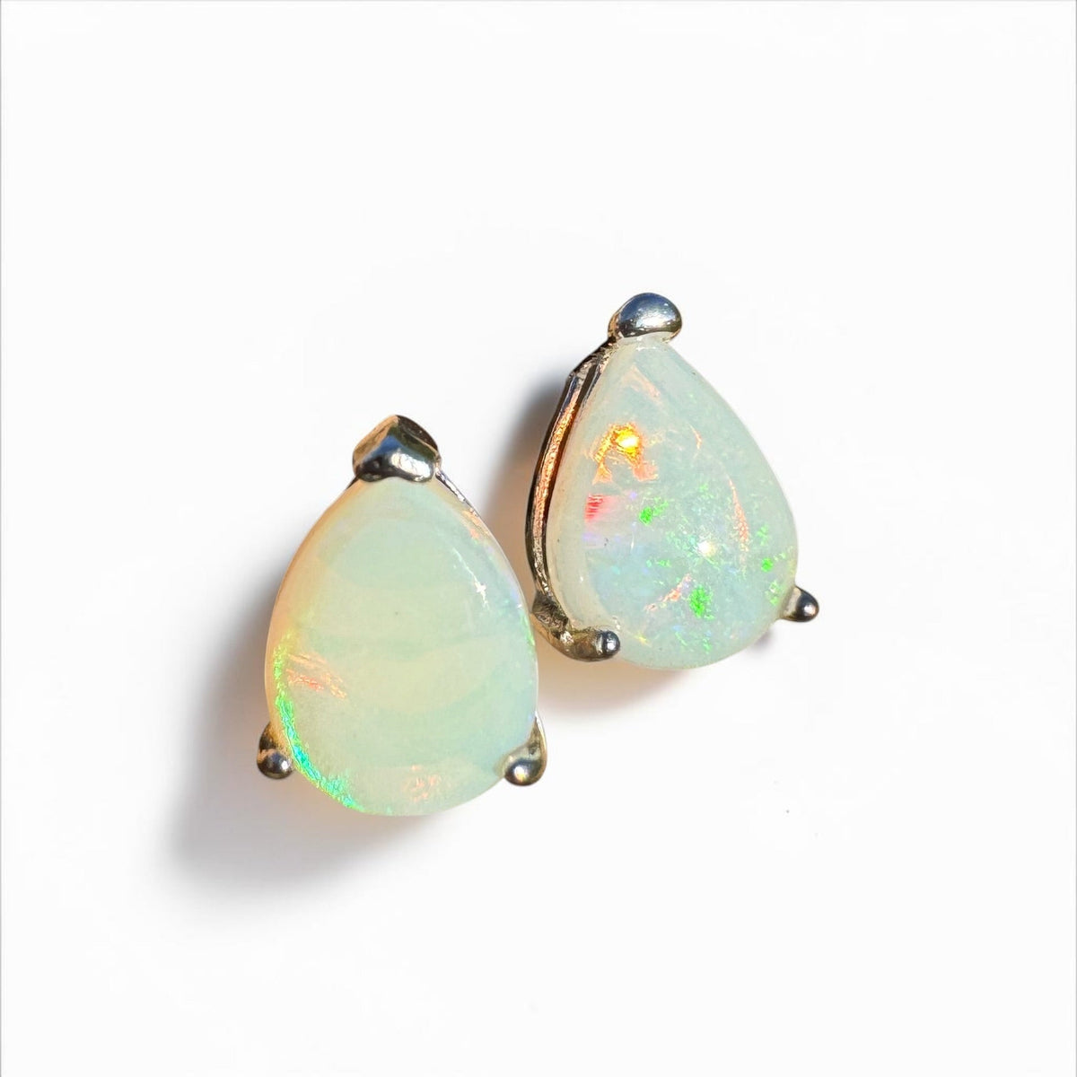 1.2ct Coober Pedy Opal Earrings ~ 'Yanchep Sparkle' | 925 Sterling Silver | Solid Australian Opal