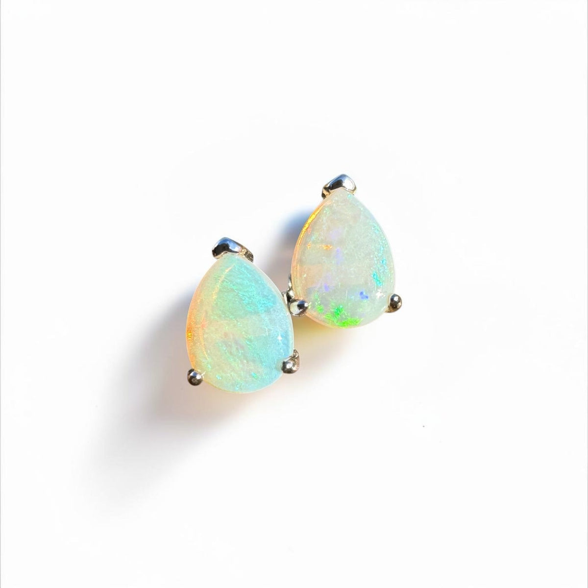 1.2ct Coober Pedy Opal Earrings ~ 'Yanchep Sparkle' | 925 Sterling Silver | Solid Australian Opal