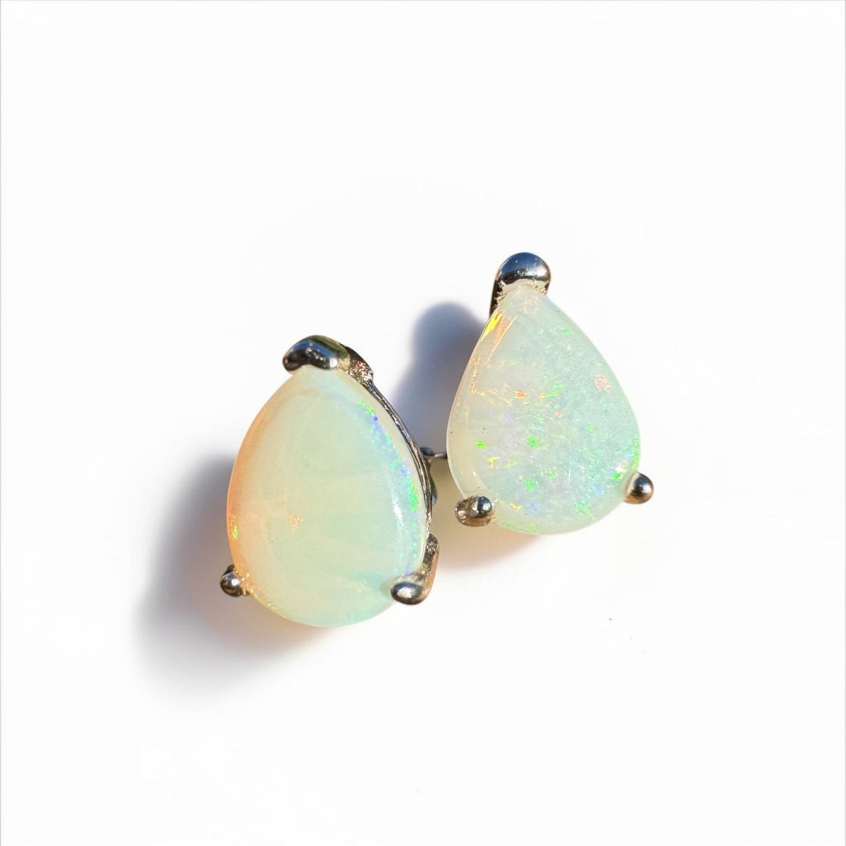 1.2ct Coober Pedy Opal Earrings ~ 'Yanchep Sparkle' | 925 Sterling Silver | Solid Australian Opal