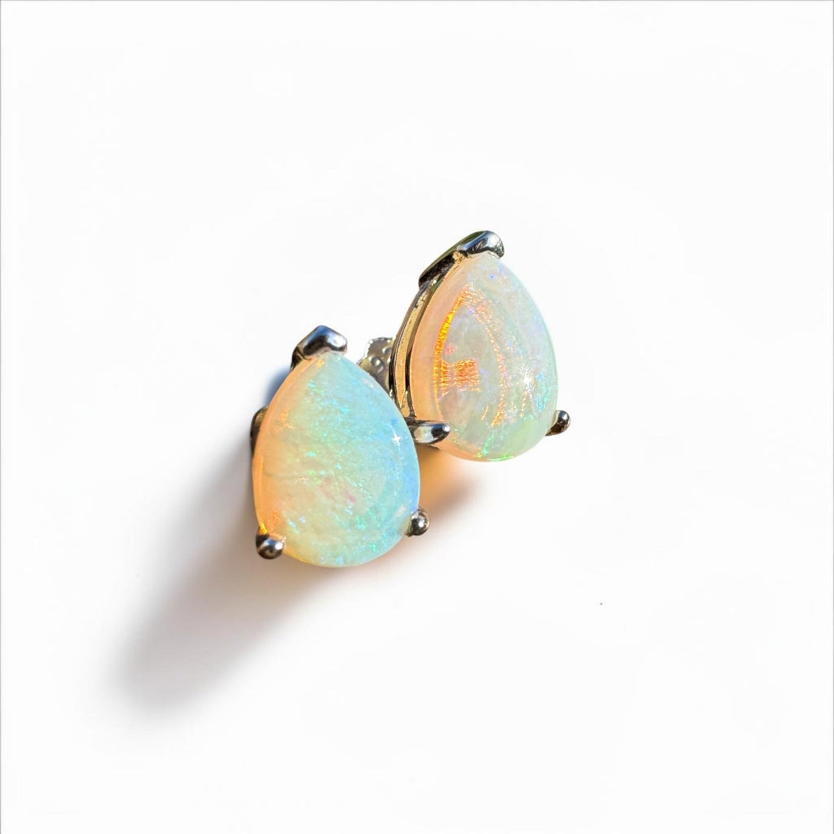 1.2ct Coober Pedy Opal Earrings ~ 'Yanchep Sparkle' | 925 Sterling Silver | Solid Australian Opal