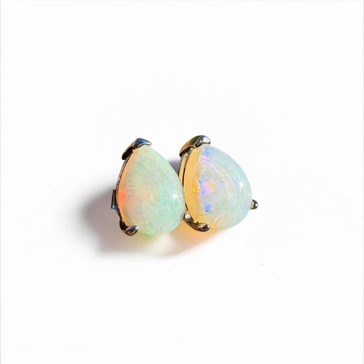 1.2ct Coober Pedy Opal Earrings ~ 'Yanchep Sparkle' | 925 Sterling Silver | Solid Australian Opal