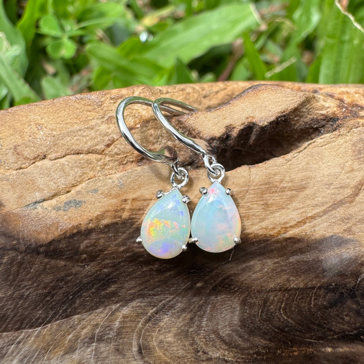 1.2ct Coober Pedy Opal Hook Earrings ~ 'Millaa Millaa Drops' | 925 Sterling Silver | Solid Australian Opal