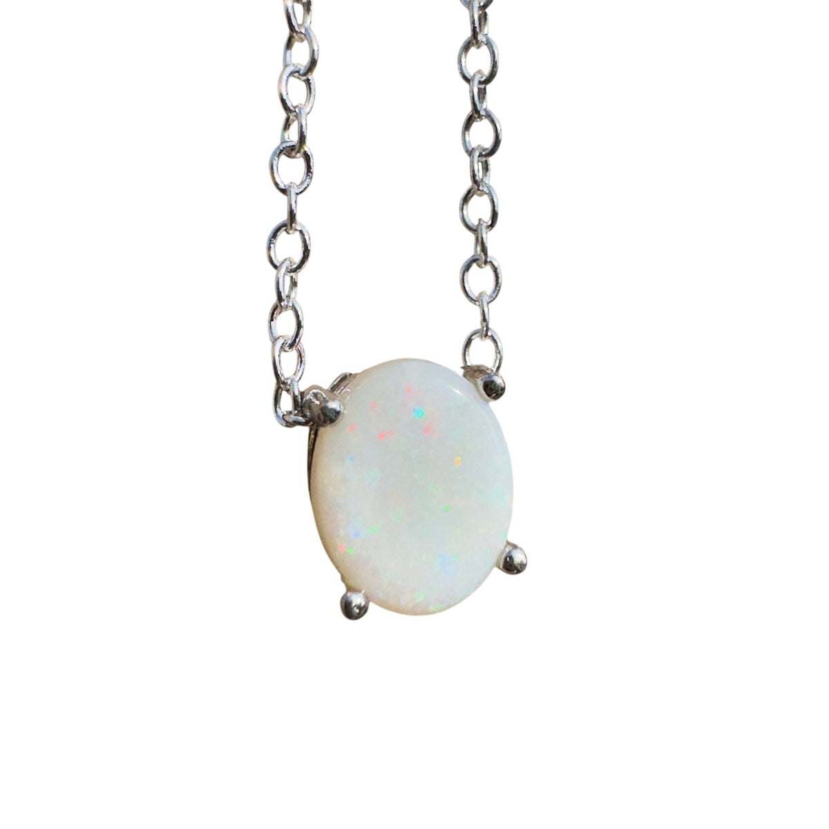 1.2ct Coober Pedy Opal Pendant Necklace ~ 'Ikara Prism' | 925 Sterling Silver | Solid Australian Opal