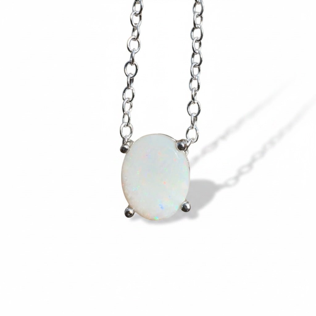 1.2ct Coober Pedy Opal Pendant Necklace ~ 'Ikara Prism' | 925 Sterling Silver | Solid Australian Opal