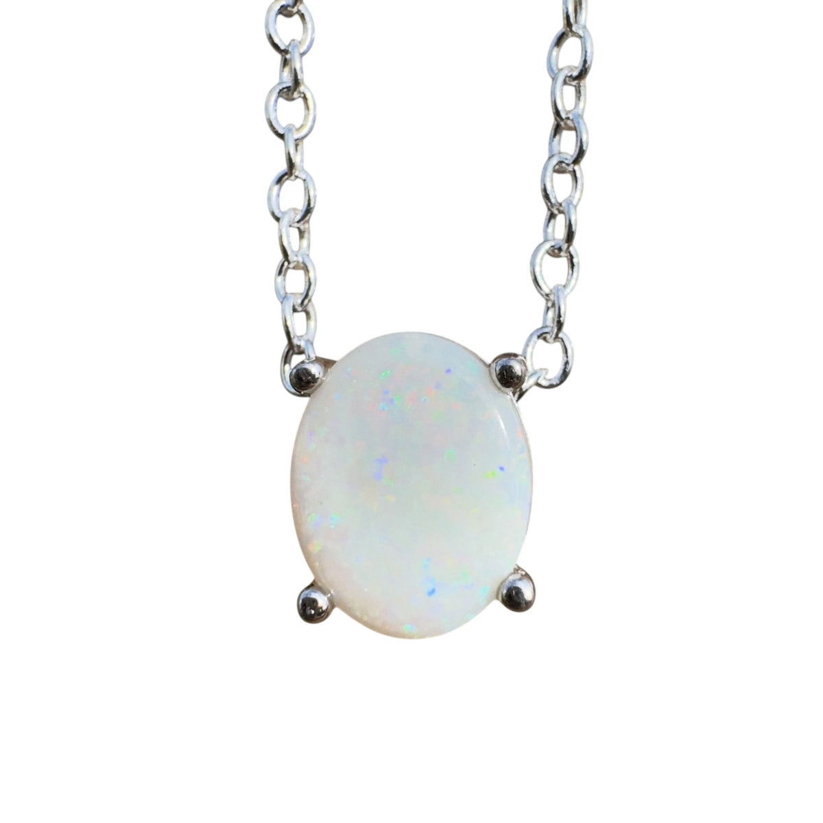 1.2ct Coober Pedy Opal Pendant Necklace ~ 'Ikara Prism' | 925 Sterling Silver | Solid Australian Opal