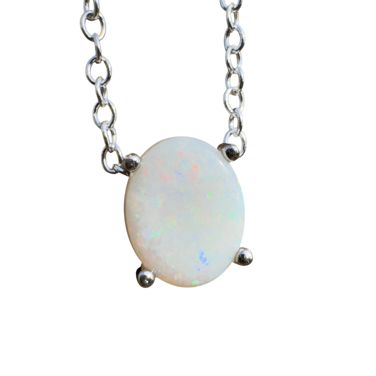 1.2ct Coober Pedy Opal Pendant Necklace ~ 'Ikara Prism' | 925 Sterling Silver | Solid Australian Opal