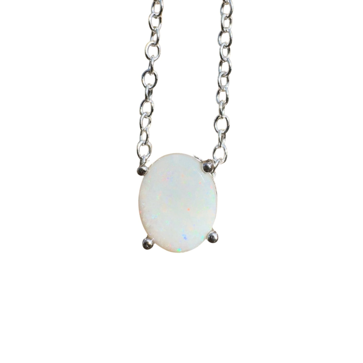 1.2ct Coober Pedy Opal Pendant Necklace ~ 'Ikara Prism' | 925 Sterling Silver | Solid Australian Opal