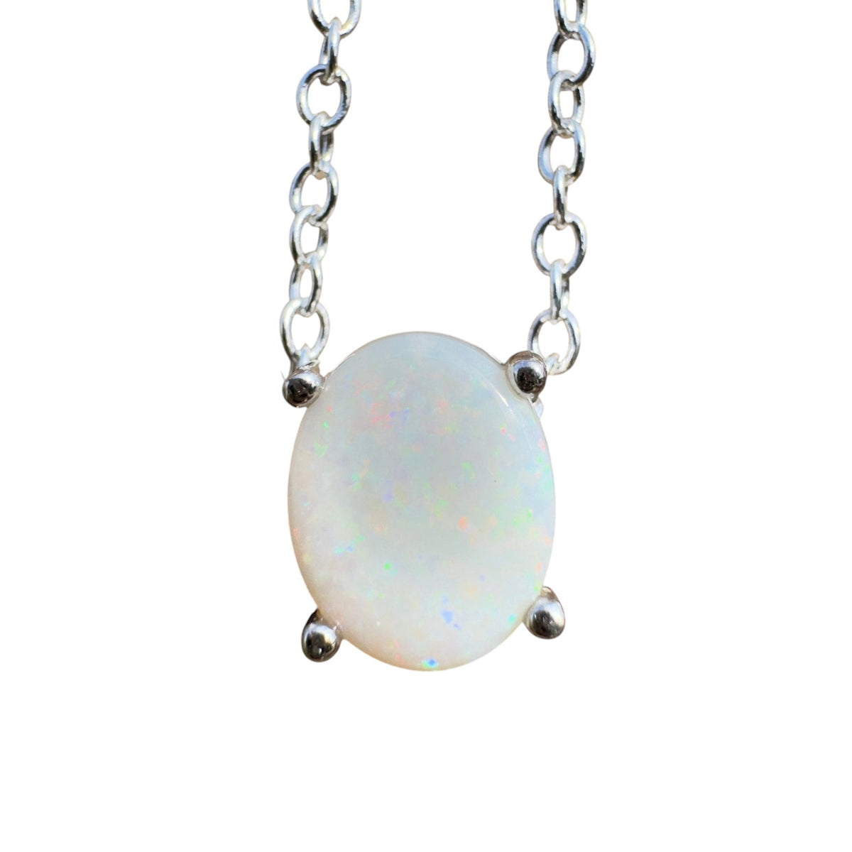 1.2ct Coober Pedy Opal Pendant Necklace ~ 'Ikara Prism' | 925 Sterling Silver | Solid Australian Opal