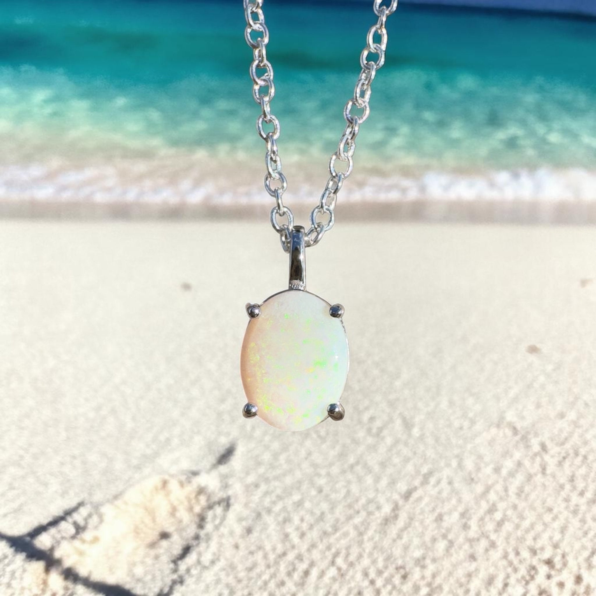 1.2ct Coober Pedy Opal Pendant Necklace ~ 'Lamington Canopy' | 925 Sterling Silver | Solid Australian Opal