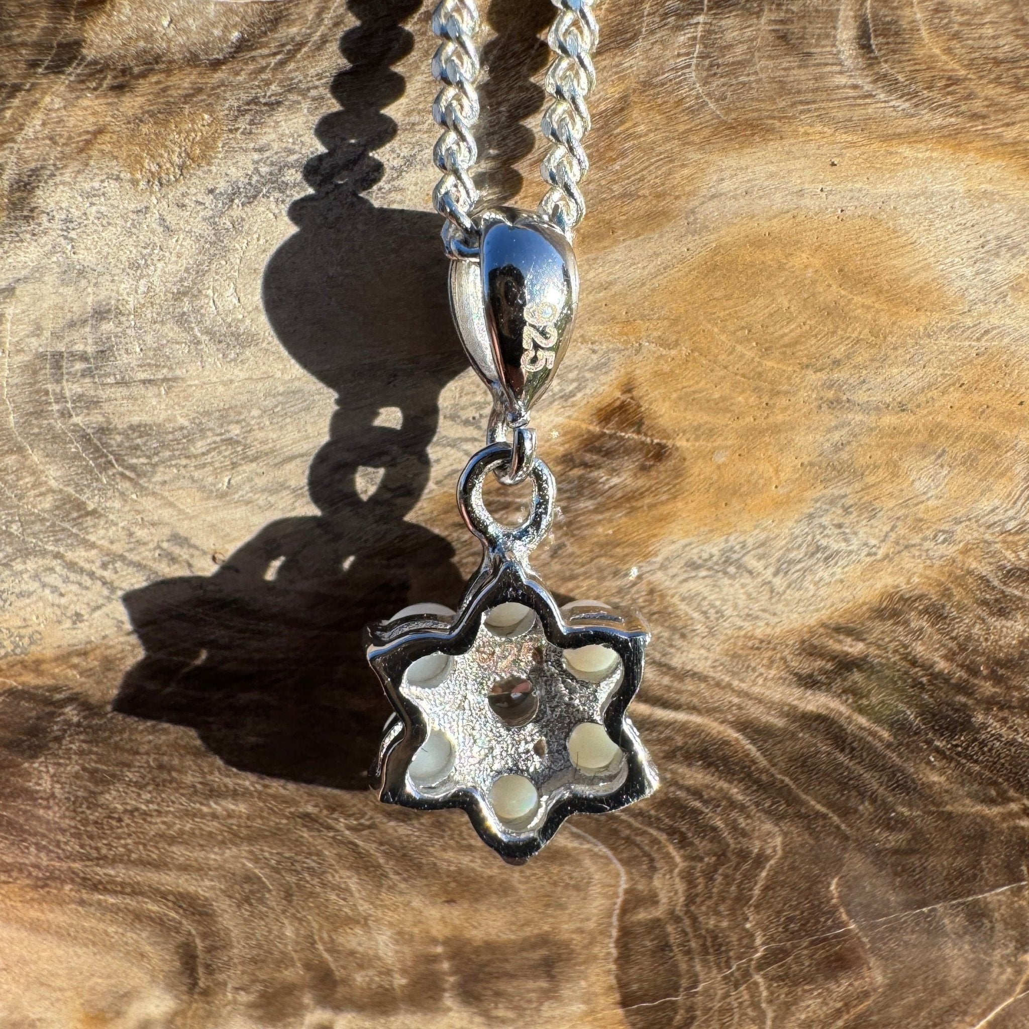 1.2ct Coober Pedy Opal Pendant Necklace ~ 'Melrose Verdant' | 925 Sterling Silver | Solid Australian Opal
